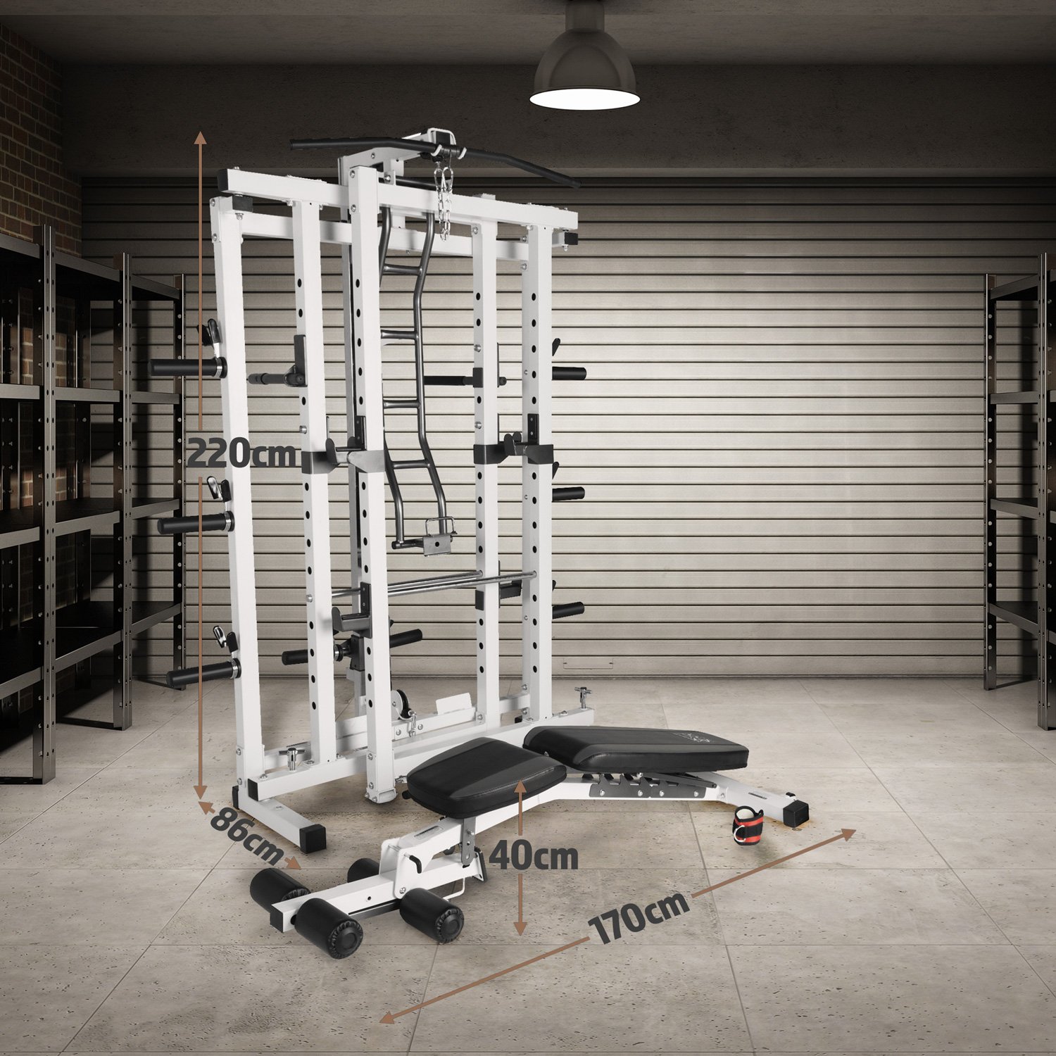 Marcy Pro Folding Power Cage Home Gym With Weight Bench