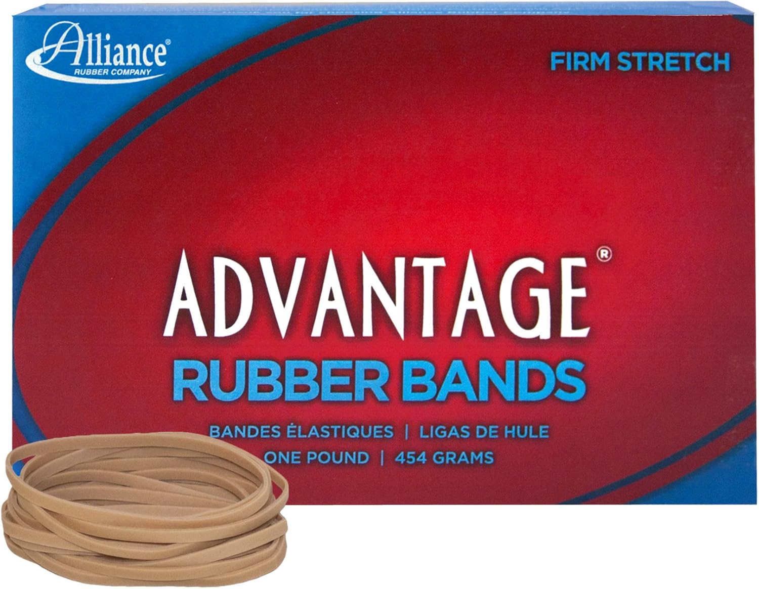 Alliance Rubber Advantage Rubber Bands #33-1 Pound Box 26335, Natural : Office Products
