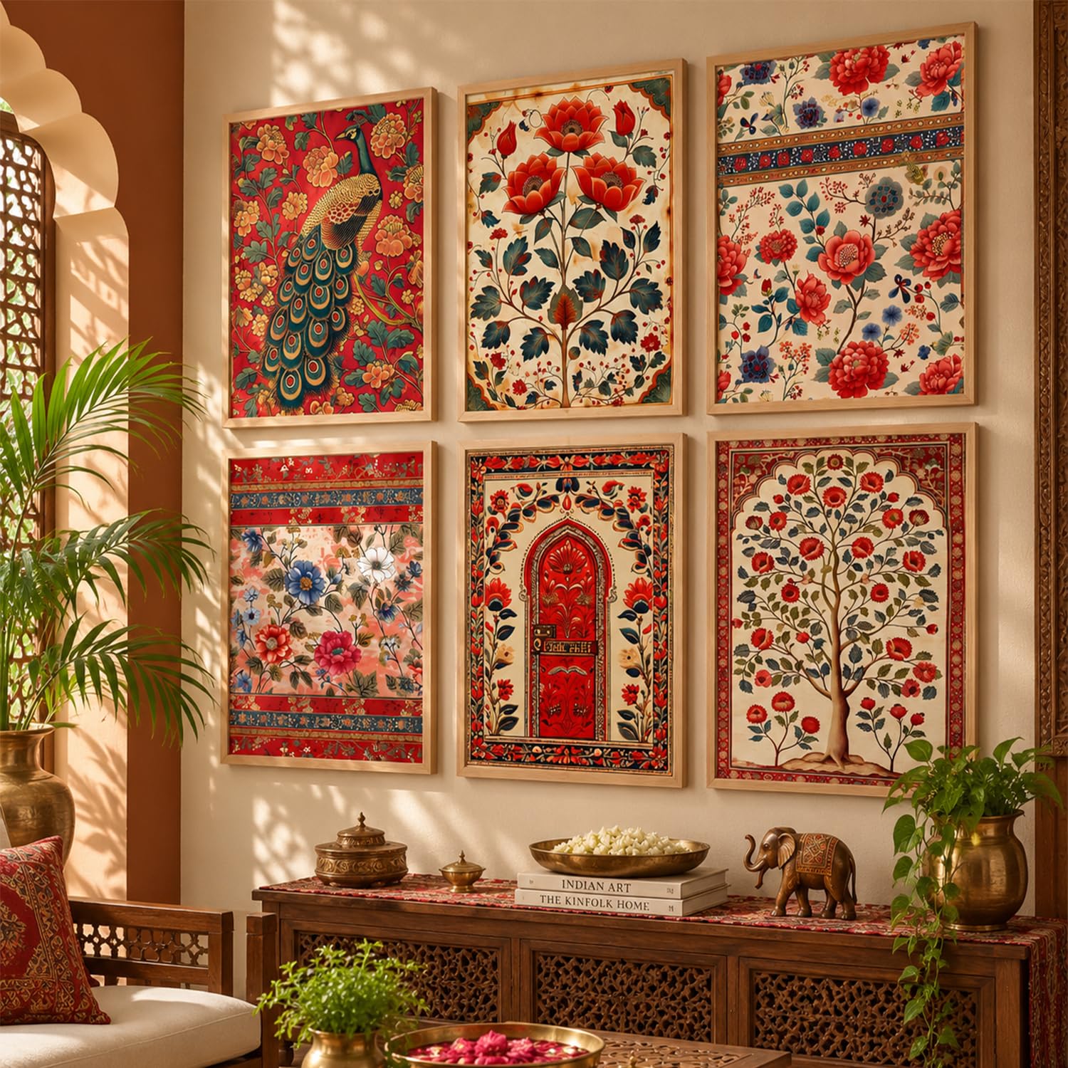 Madhubani Wall Art Set - Indian Pichwai Paintings -1