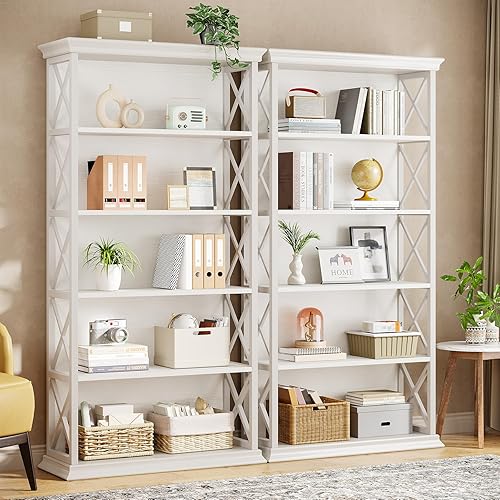 Miniatura 9 de Tribesigns Estantería de 6 niveles, 71 pulgadas, estanterías y librerías industriales, estanterías de almacenamiento de 5 niveles de pie, estantería