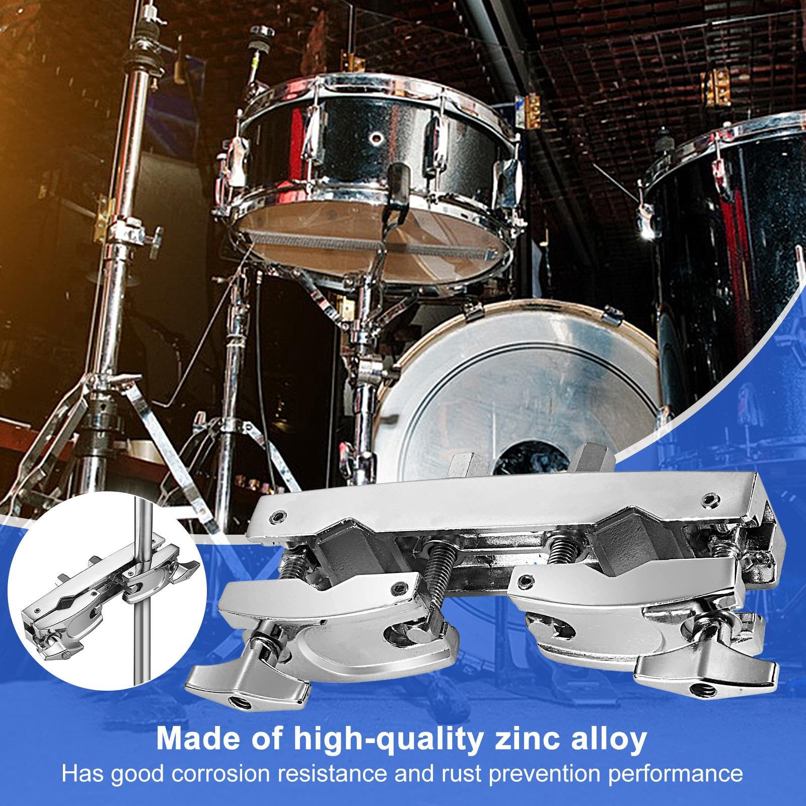 Drum Beckenständer | Schnellspanner Beckenständer Drum Bracket - Legierung Multiclamp Stand Rack, Tom Mount Holder, Drum Hardware Connecting Clamp, Drum Accessories Zorq