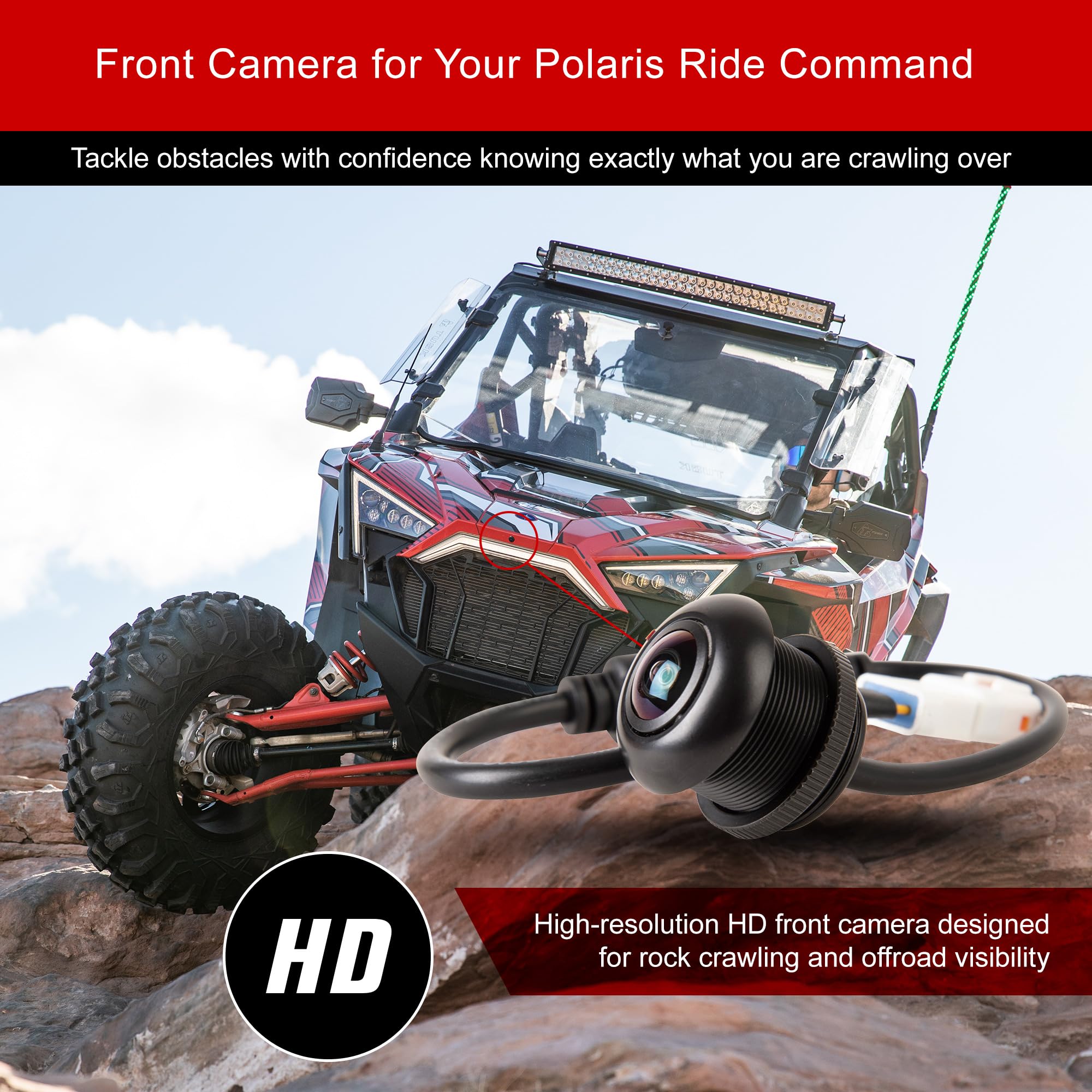 Tusk Front Camera Kit for Ride Command for Polaris RZR XP Turbo EPS 2019-2021