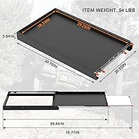 Vista 2 de ALL-TOP Tobogán para refrigerador con tabla de cortar, interior de 29.3 x 18.7 pulgadas, deslizador para refrigerador del vehículo con 4 correas