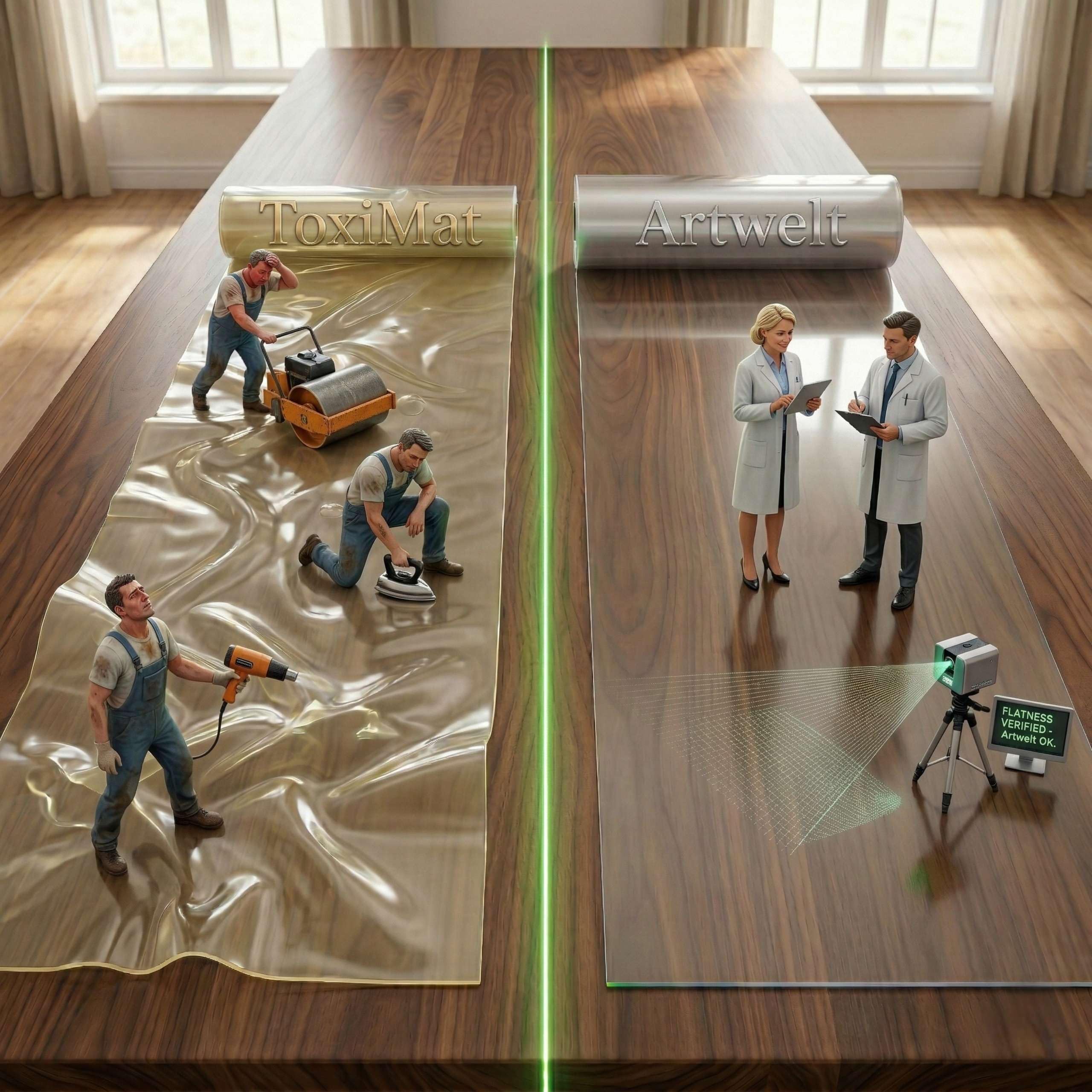 Artwelt Tischdecke Transparent Tischfolie 2.0 mm Premium Qualität 160X90cm