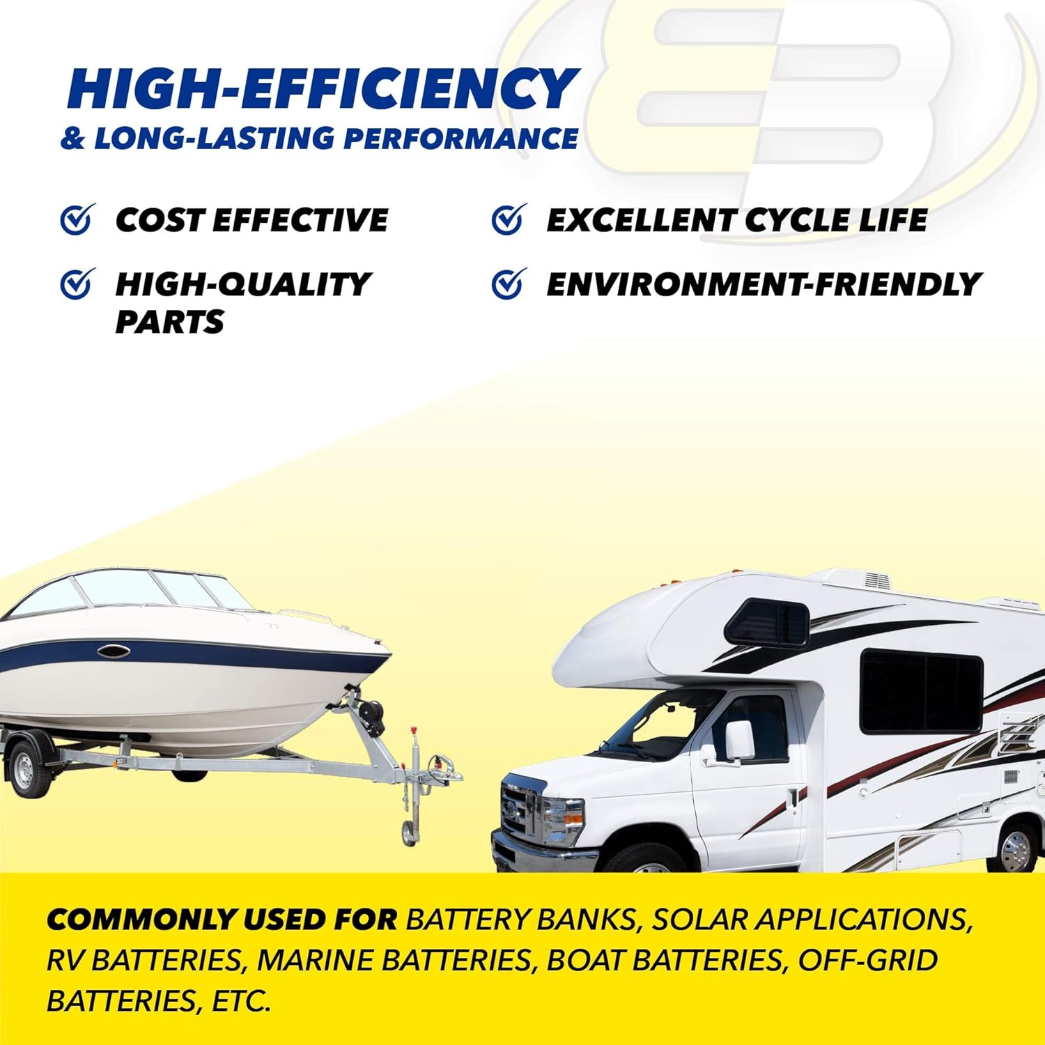 Exell Battery 4 Gauge Interconnecting Copper Cable, 72-Inch Length with 5/16-Inch Lugs (Black)