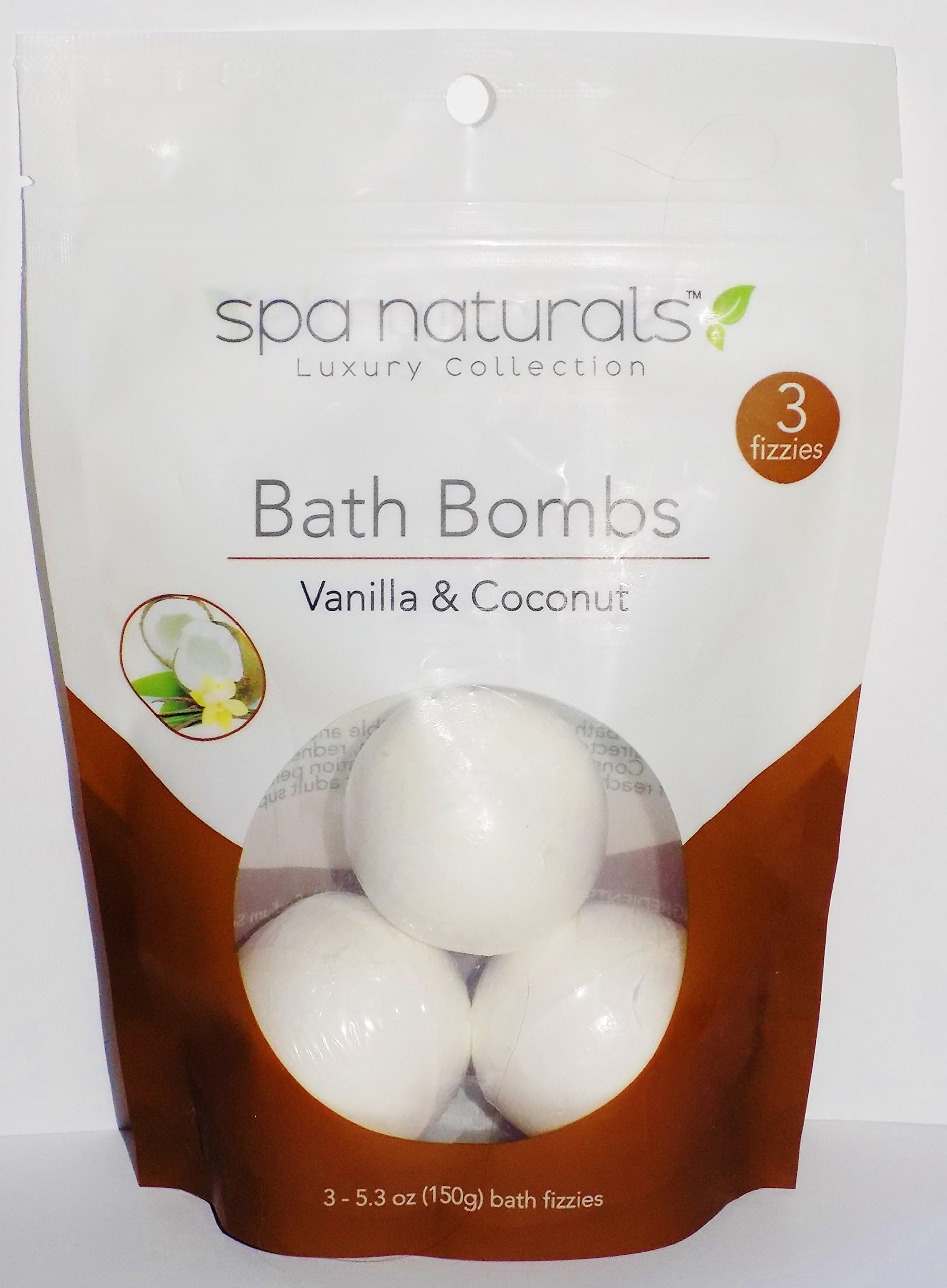 Spa Naturals Vanilla & Coconut Bath Bombs