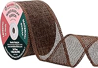 Vista 13 de Mandala Crafts Cinta de arpillera turquesa con alambre de 1 pulgada de ancho para manualidades, rollo de 10 yardas de cinta rústica de arpillera