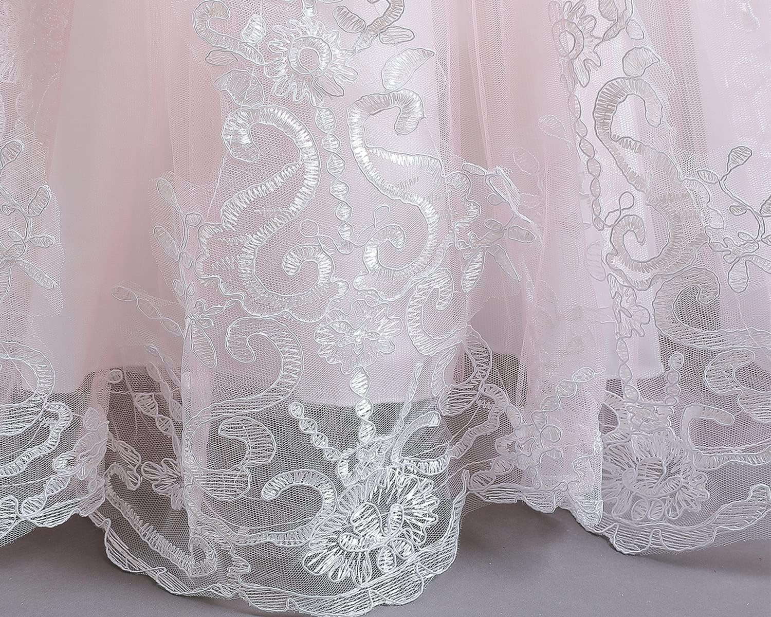 Vestito da Principessa Bambina Ragazze Vestito Elegante Tulle a Strati da Principessa Abiti da Sposa in Abiti da Comunione Vestiti Cresima Ragazza Vestito Bambina Elegante