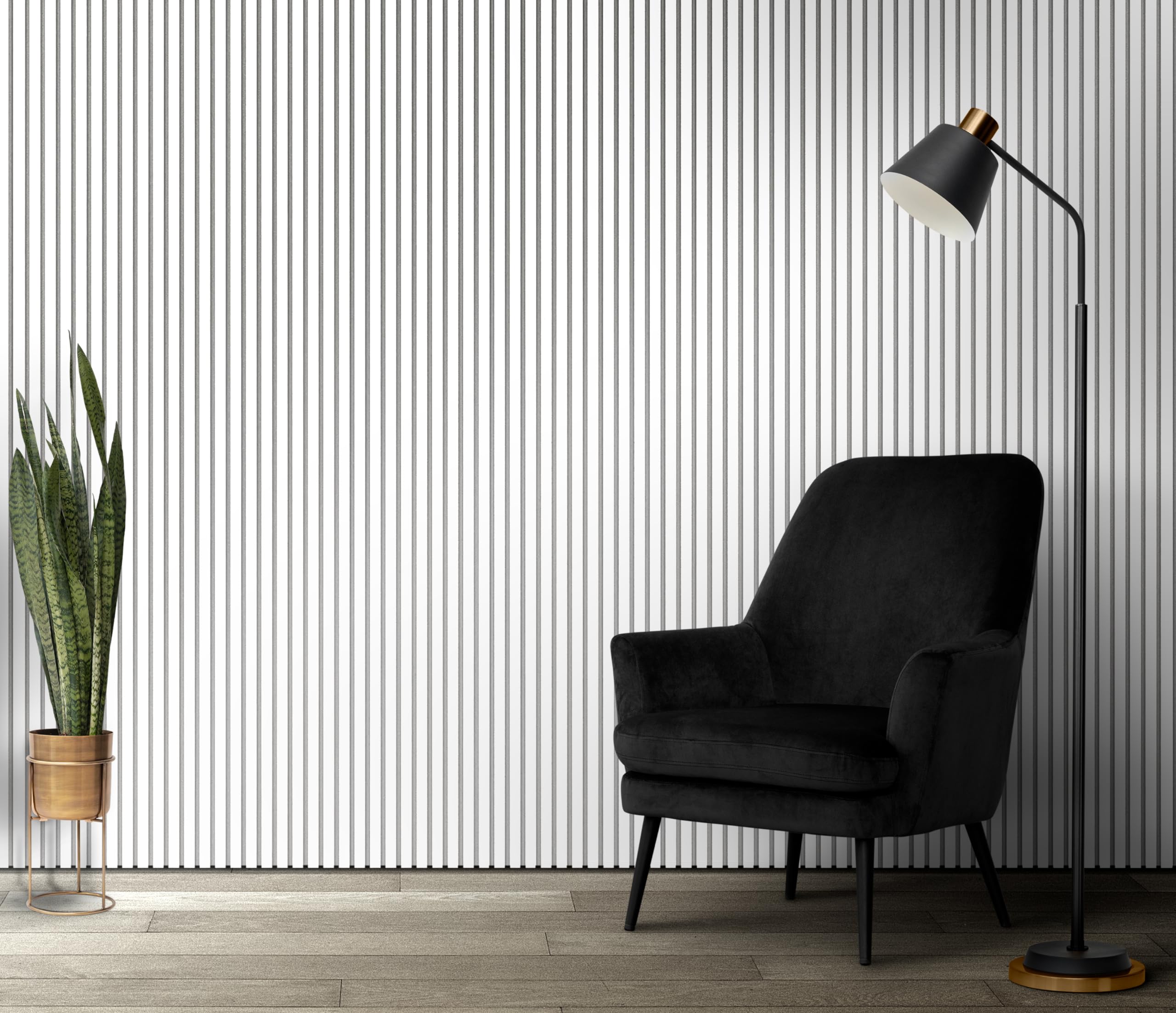 Goods Emporium White Wrapped Acoustic Wall Panels 2400X600 Mm – Wood Slat Wall Panels For Feature Walls – Sound Absorbing Wood Panels For Walls - Slat Wall Panelling Living Room, Bedroom & Office – (White Wrapped)