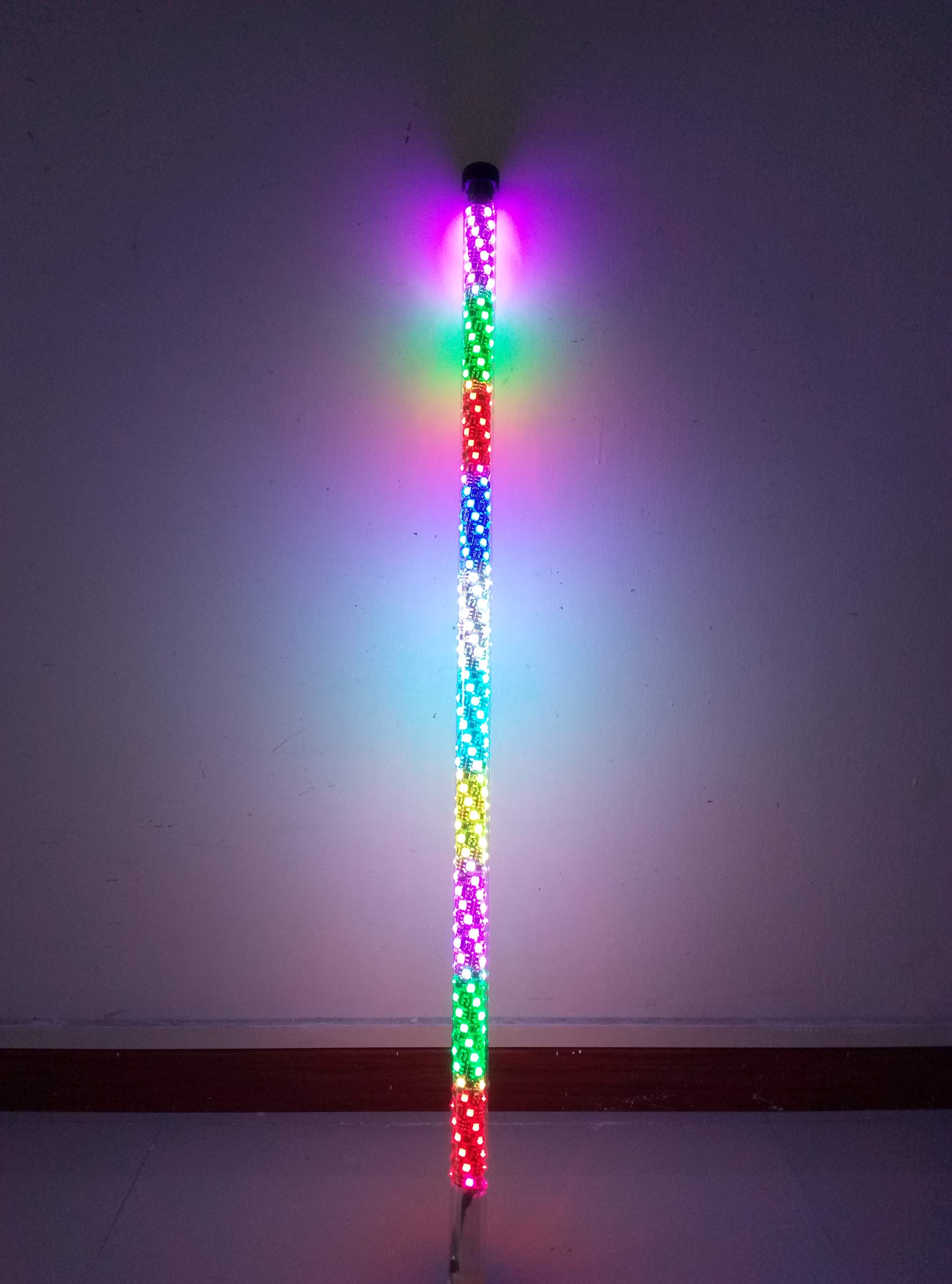 Sando Tech2PCS 3ft Dream Chasing Color Led Spiral Whip Lights Smartphone APP Bluetooth control Multi-colors - Accessories for ATV Polaris RZR 4 Wheeler