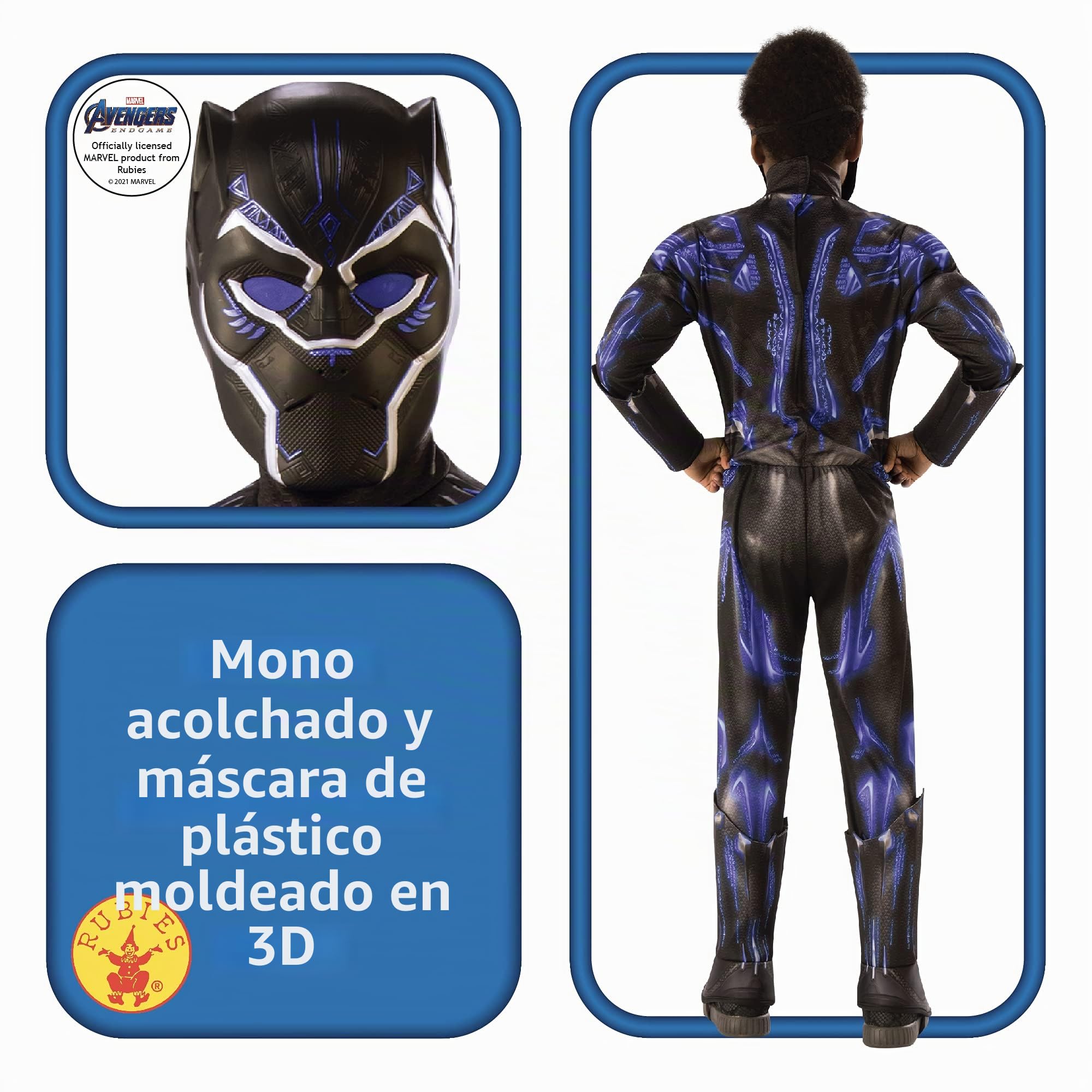 Rubie's Official Avengers Black Panther Battle Suit, Deluxe Child Costume