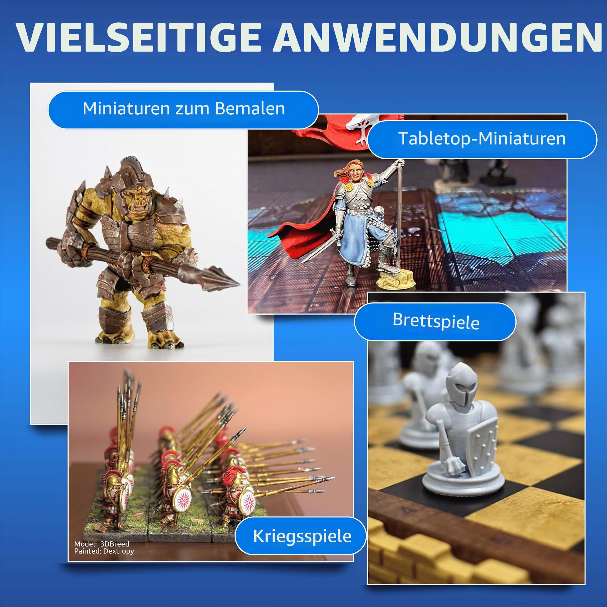 TGM-7 LED Schnellhärtend 3D Harz für Tischspiel-Miniaturen, 1 Liter