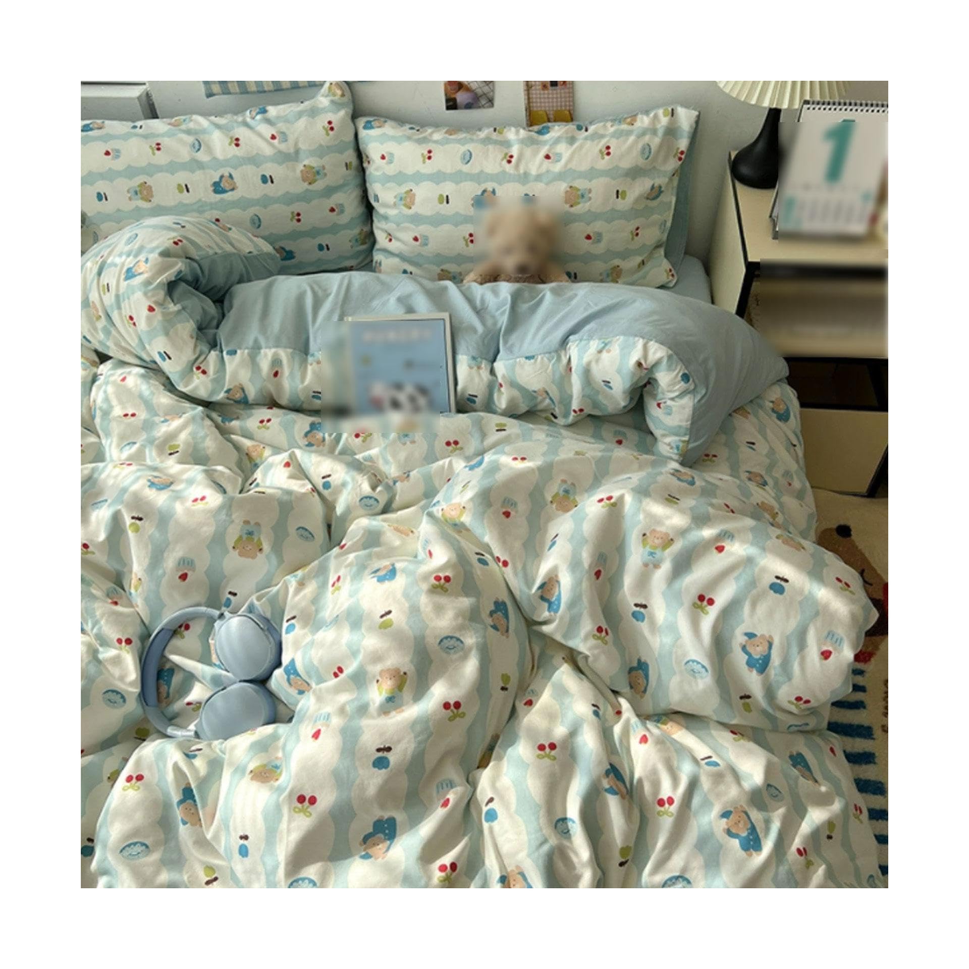 Ensemble de literie en coton doux de qualité supérieure pour lit double