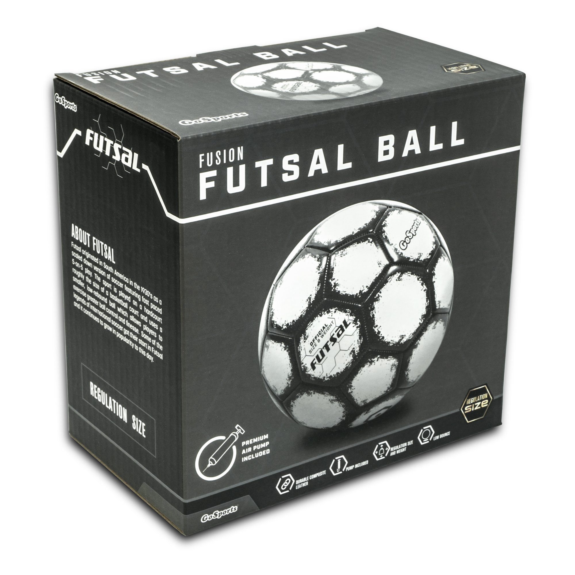 Gosports Futsal Ball con Pompa Premium – regolamento Dimensioni e Peso (Scegli Sfera Singola o Sei Pack con Mesh Bag
