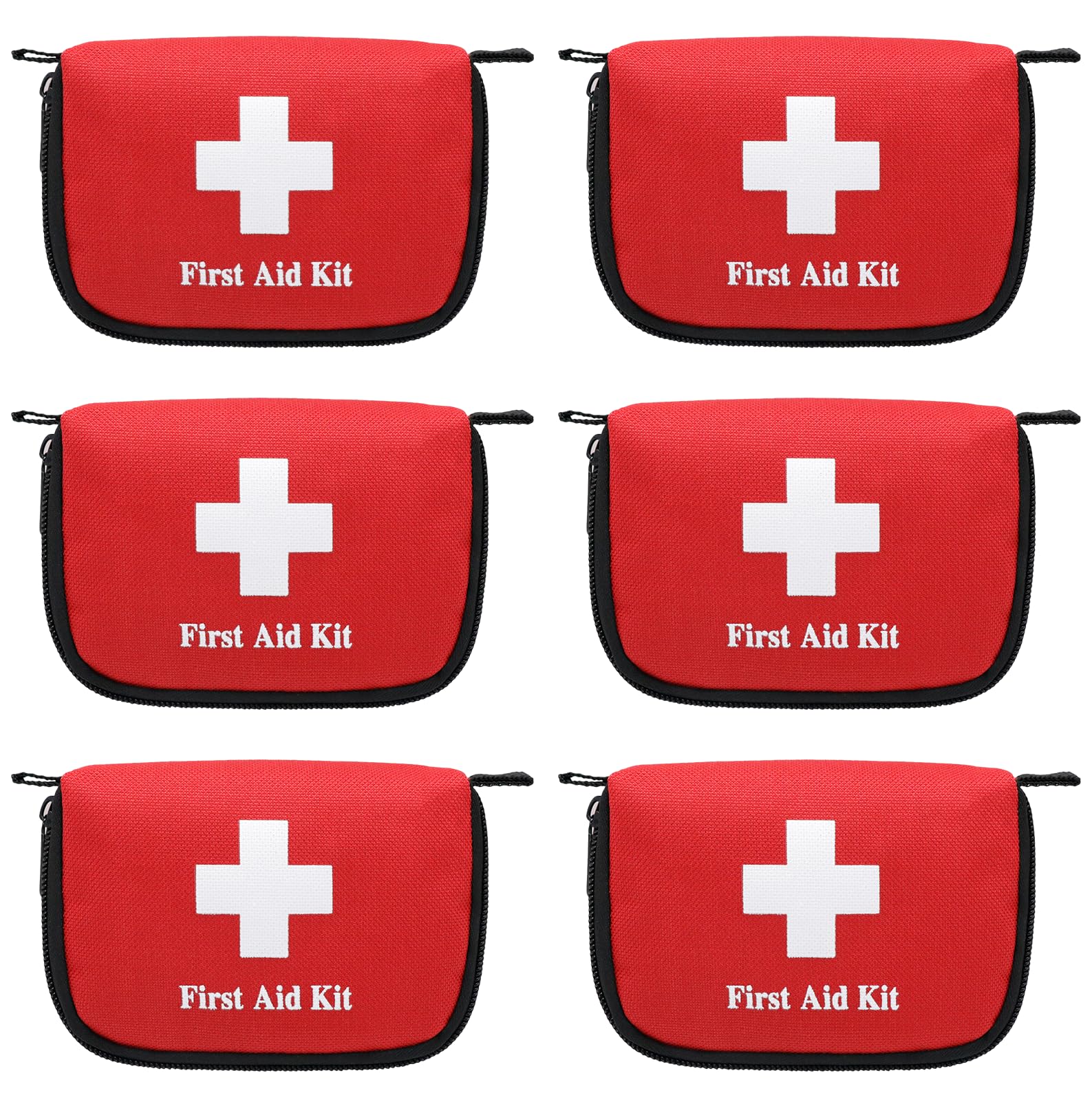 Faylapa 12Pcs Mini Empty First Aid Bag, 5.5x3.5x1.5 inches Travel Pouch Bag for Travel, Car, Home, Office, Camping, Outdoor (Bag Only)