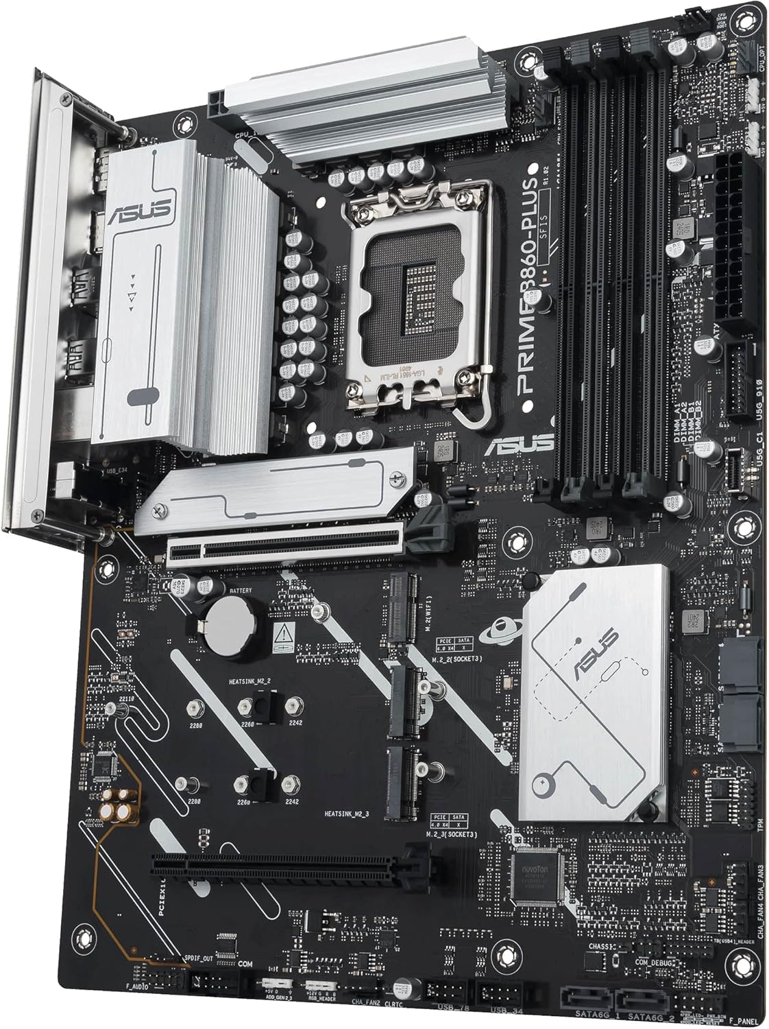ASUS Prime B860-PLUS-CSM Motherboard Socket Intel LGA 1851 (Intel B860, ATX, DDR5 Memory, PCIe 5.0 x16 SafeSlot, 3X PCIe 4.0 M.2, HDMI, DisplayPort, USB 20Gbps, USB 5Gbps Type-C)