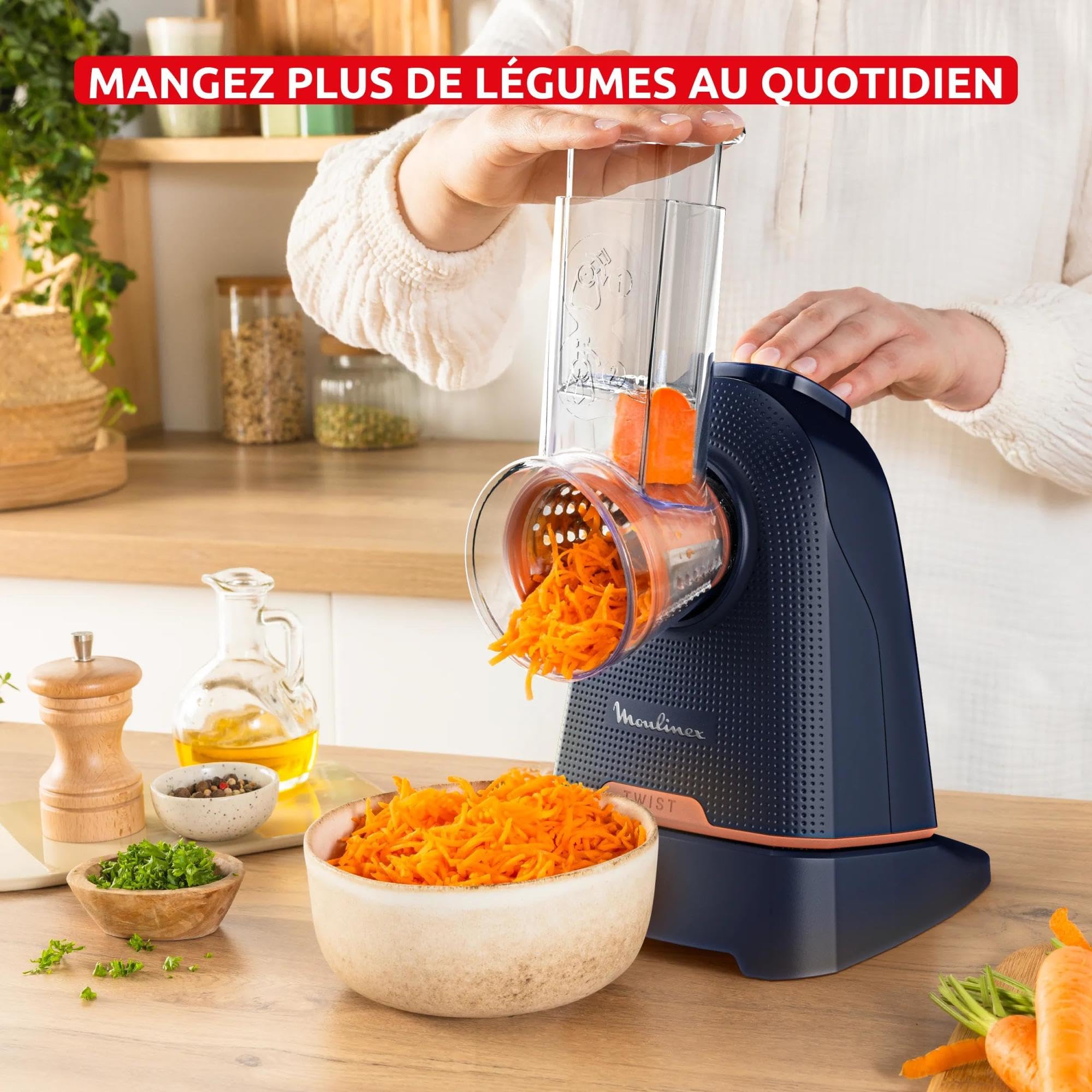 Moulinex Fresh Express Twist, Découpe-légumes, Service direct dans