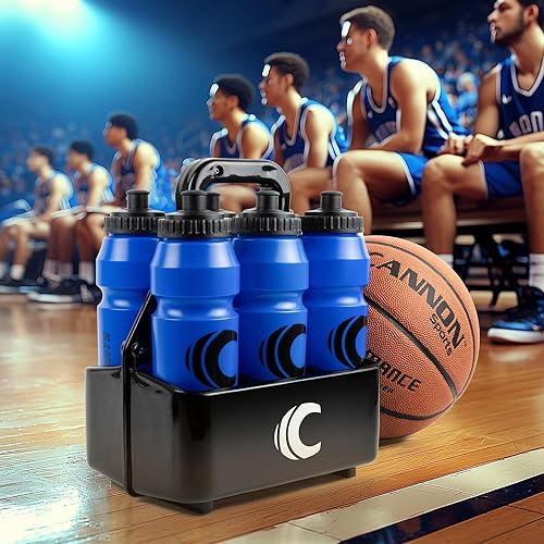 Miniatura 9 de Cannon Sports Botella de agua deportiva de 1 litro, sin BPA, capacidad de 34 onzas, boca grande, 2 tapas (popote y apretar) con portador, ideal para