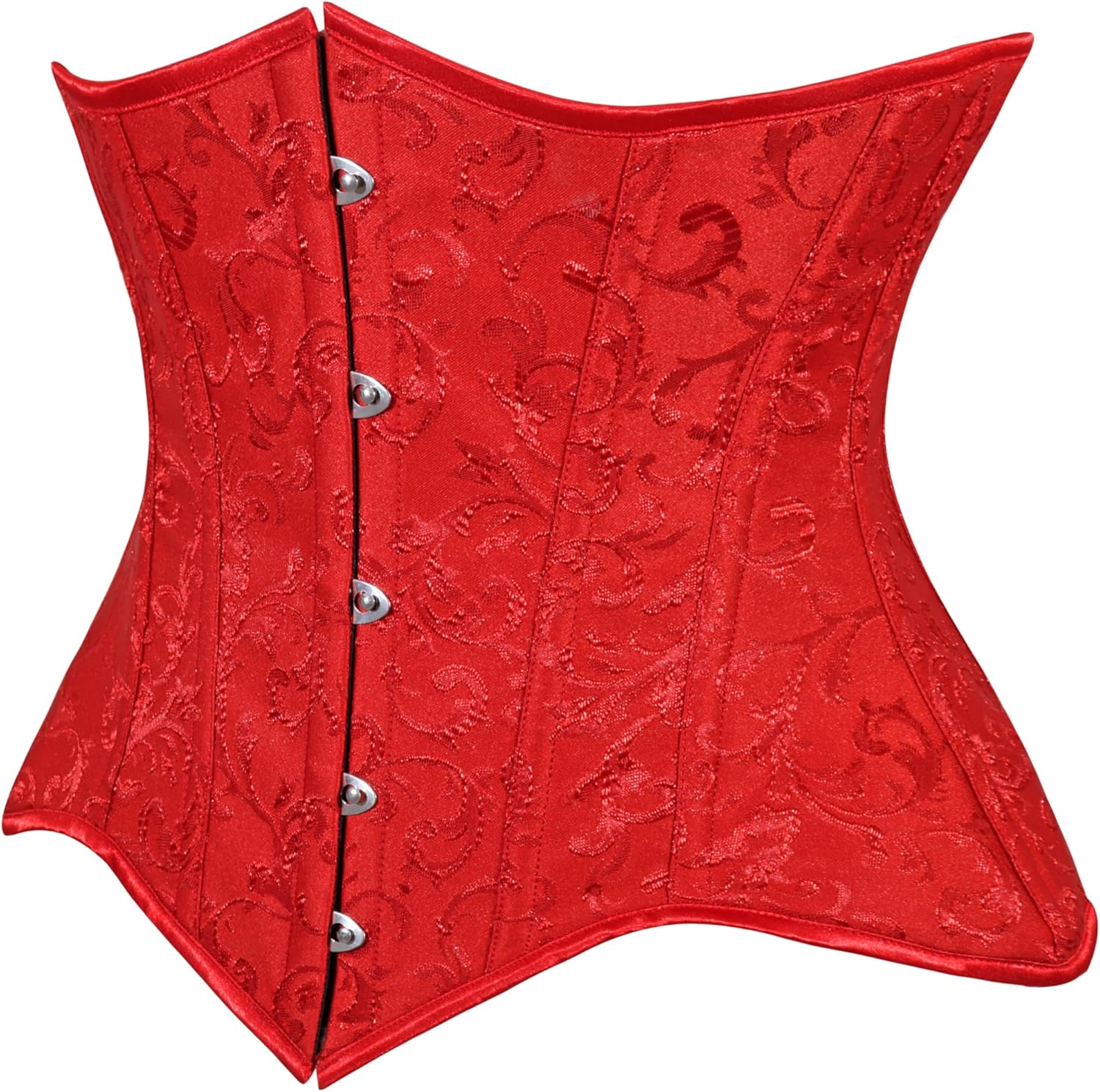 Daisy corsets womens Daisy Corsets Womens Red Brocade Waist Cincher Underbust Corset Top and Plus Size - Image 2