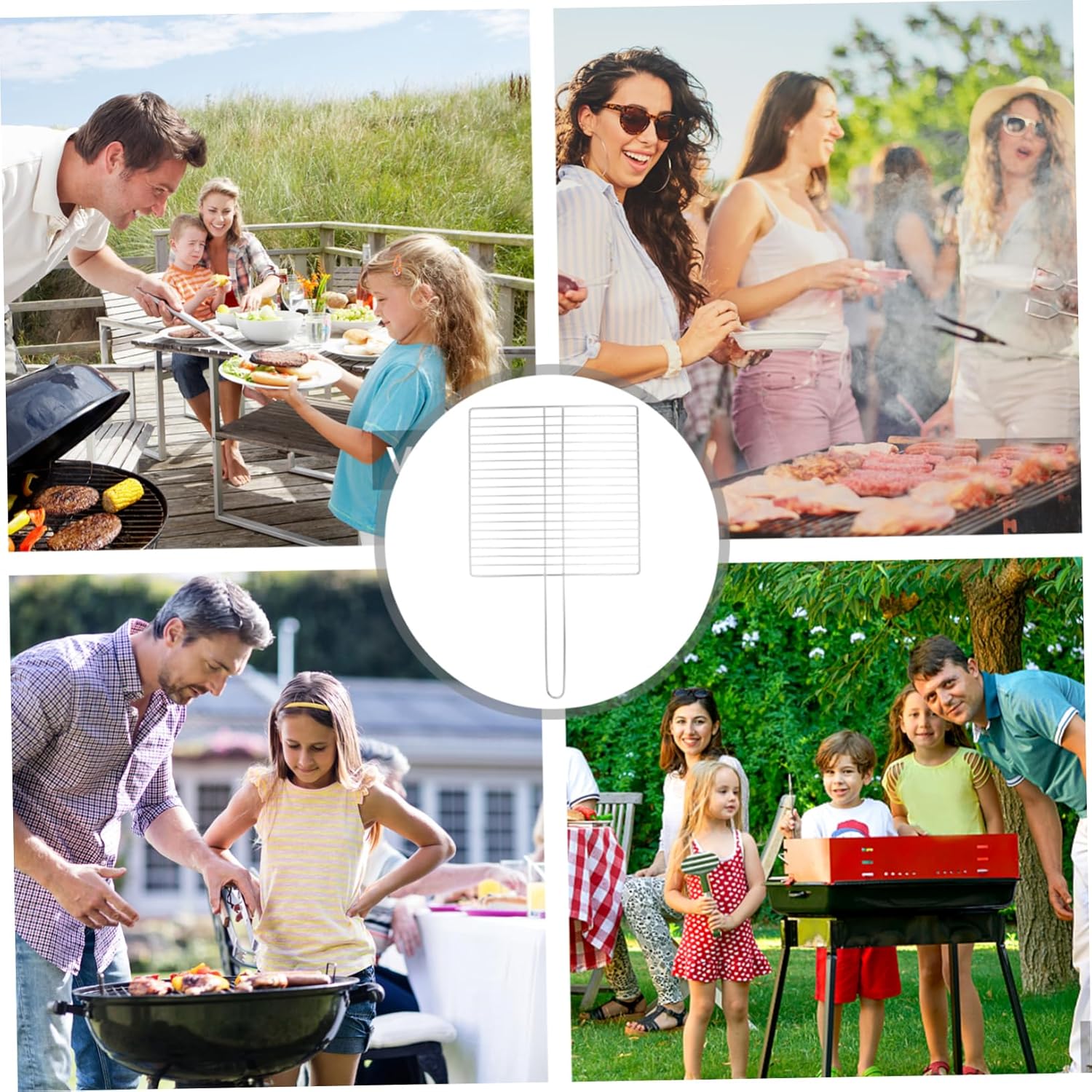 Outdoor Bbq Fish Grill Net Metal Mesh for Beef and Vegetables Grilling Rack for Camping and Picnics Easy to Clean for Outdoor Grilling