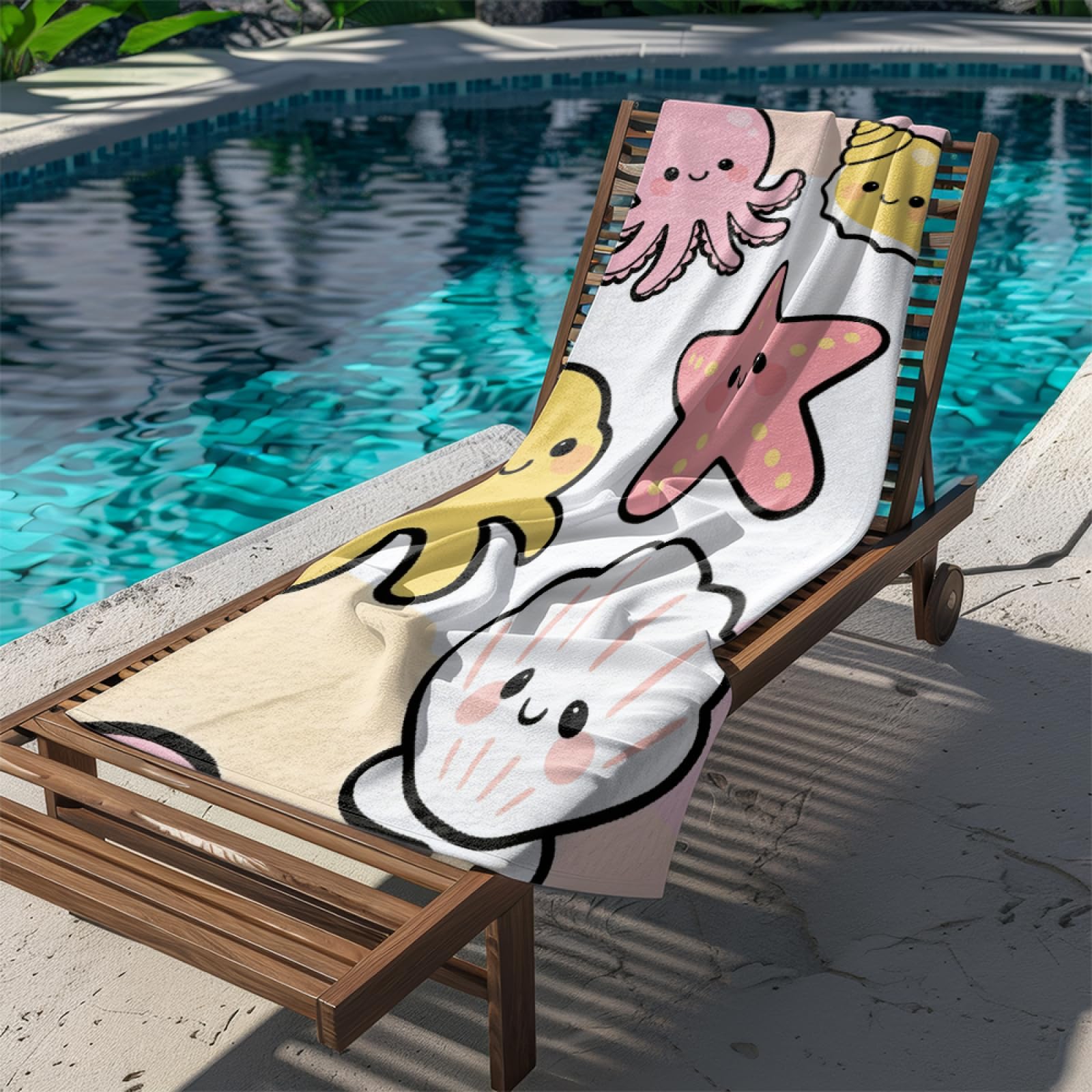 Fouta PlageShells De Plage Jaune Modèle Surdimensionné avec Diverses Tailles, Respirante et Portable, Parfaite pour Voyages Sorties Piscine et Usage Extérieur Quotidien 90x160 cm