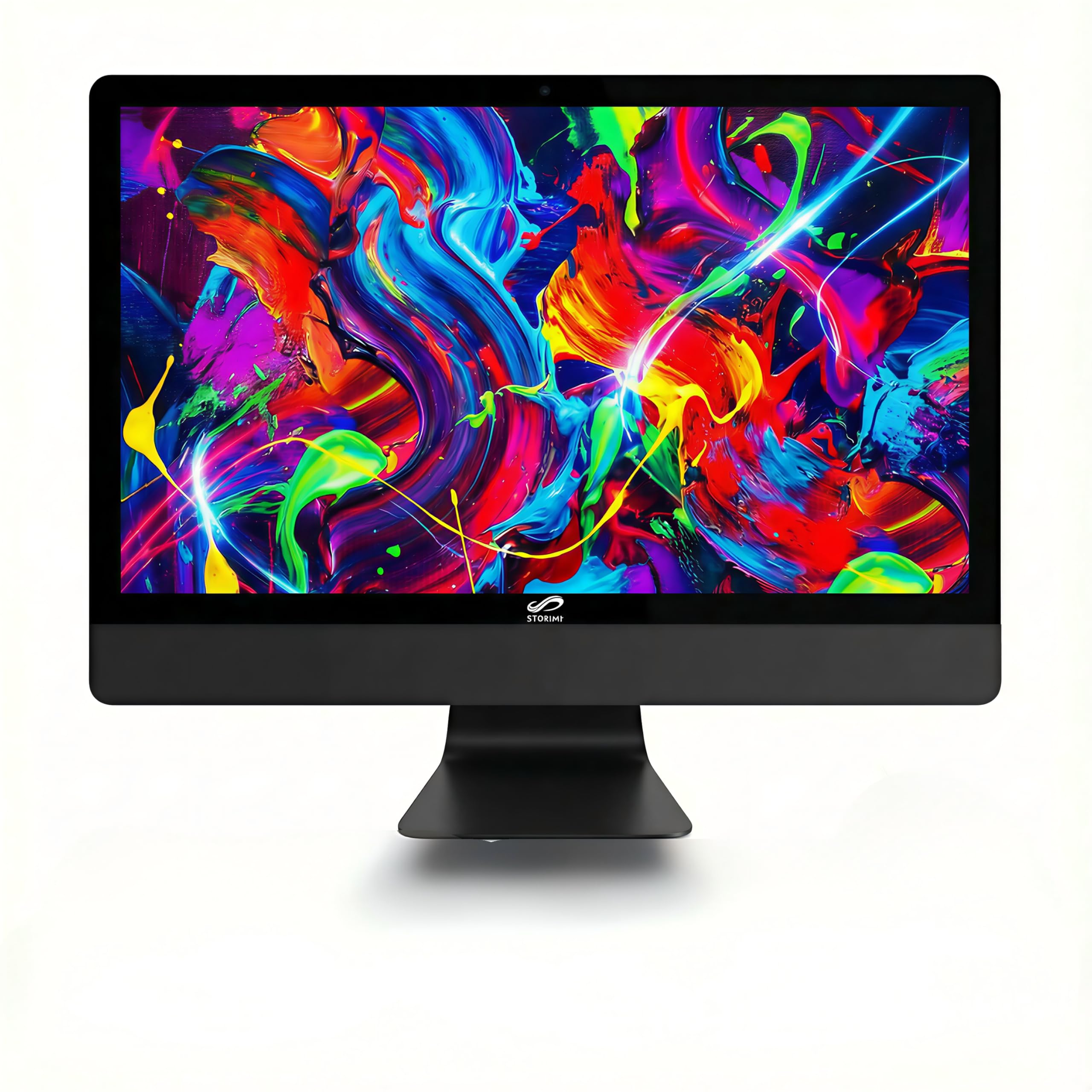 STGSivir PC All in One, Display FHD da 24", Core i7, 16G RAM, 512G SSD | All in One PC, WiFi, BT 5.0, Webcam, Win11 Pro, Noir, AIO per Casa e Ufficio
