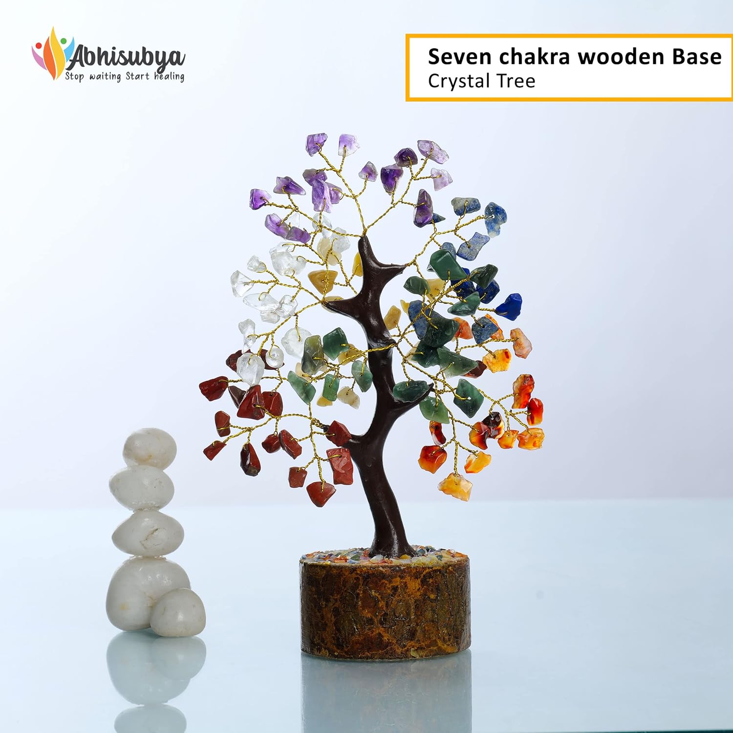 7 Chakra Tree of Life - Aesthetic Room Decor - Crystal Necklace - Nature Decor - Crystal Tree - Image 4