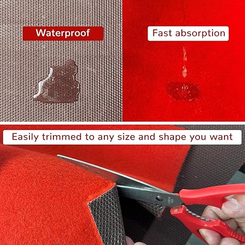 Miniatura 4 de Alfombra roja de lujo para fiestas, 2.6 x 30 pies, extra gruesa de alta calidad para bodas y eventos, respaldo antideslizante, decoración elegante