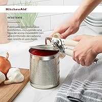 Vista 4 de KitchenAid Classic - Abrelatas y sacacorchos multifunción de fácil uso, rueda de corte de acero inoxidable ultra afilada, mangos ergonómicos suaves