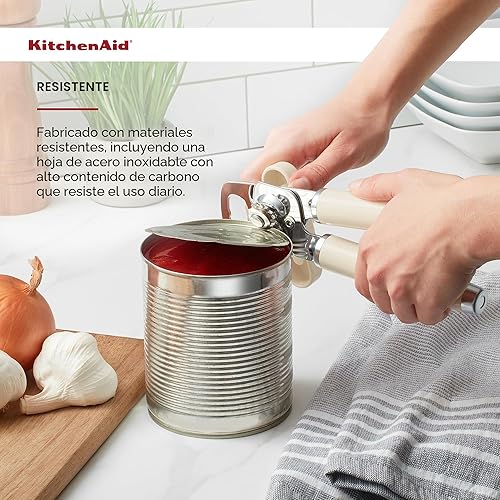 Miniatura 4 de KitchenAid Classic - Abrelatas y sacacorchos multifunción de fácil uso, rueda de corte de acero inoxidable ultra afilada, mangos ergonómicos suaves