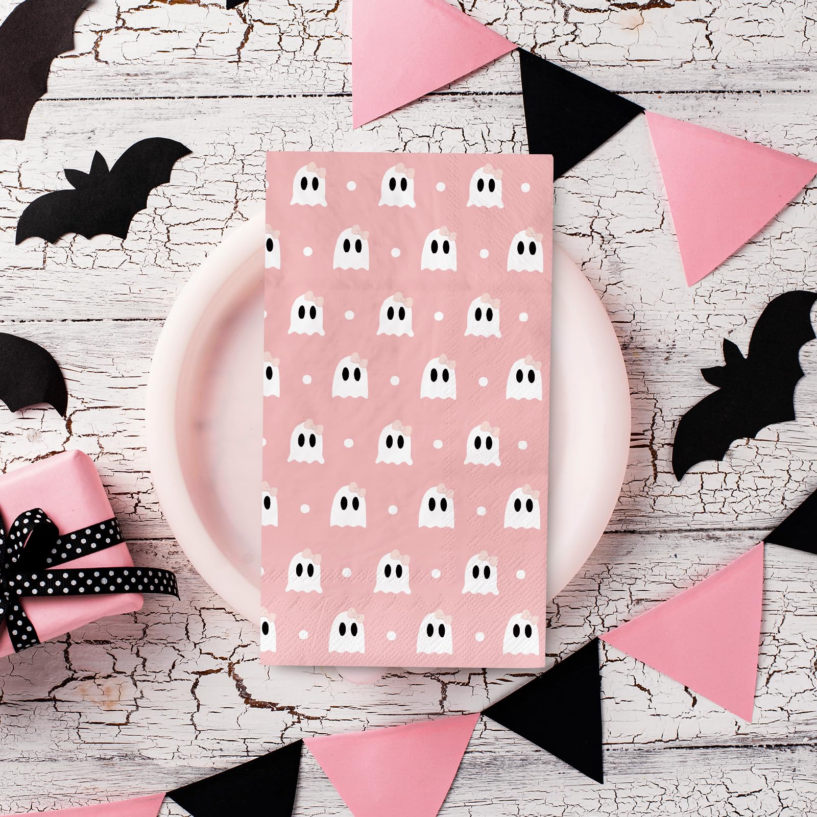 Wuquan-100 PCS Halloween Napkins - Spider Webs Design Cocktail Disposable Paper Napkins Decorative Dinner Hand Napkin Festival Birthday Party Decoratio - View #6