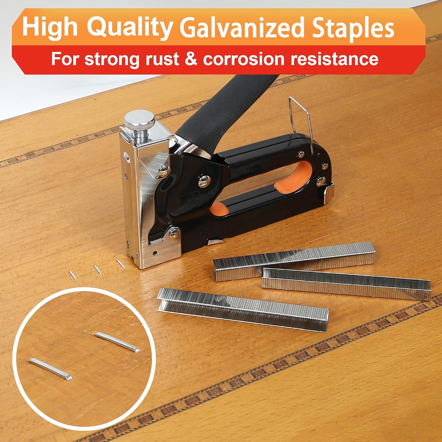 20 Gauge Galvanized T/50 Staples,1/4"+5/16"+3/8"+1/2"+9/16":6720pcs