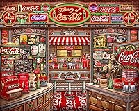 Vista 1 de Springbok Rompecabezas de 1000 piezas Historia de la Coca-Cola, fabricado en Estados Unidos