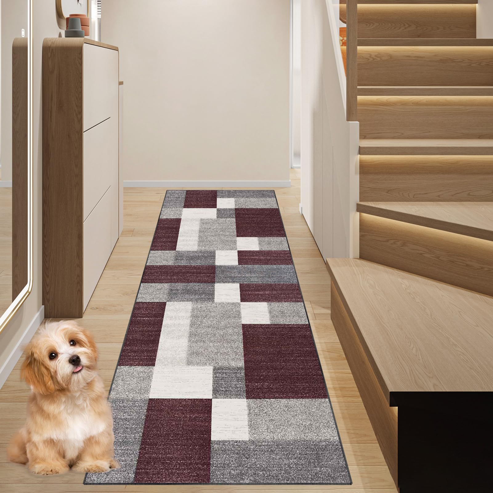 Tappeto Lungo per Corridoio Tappeto Cucina Moderno Antiscivolo Lavabile 50 x 120 cm Tappeti Runner Ingresso Interno Tappeto Passatoia per Cucina, Corridoio, Camera da Letto, Soggiorno, Lavanderia