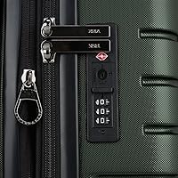 Vista 8 de Traveler's Choice Archer - Maleta de policarbonato de lado duro, Verde, Equipaje de mano, 21 pulg.