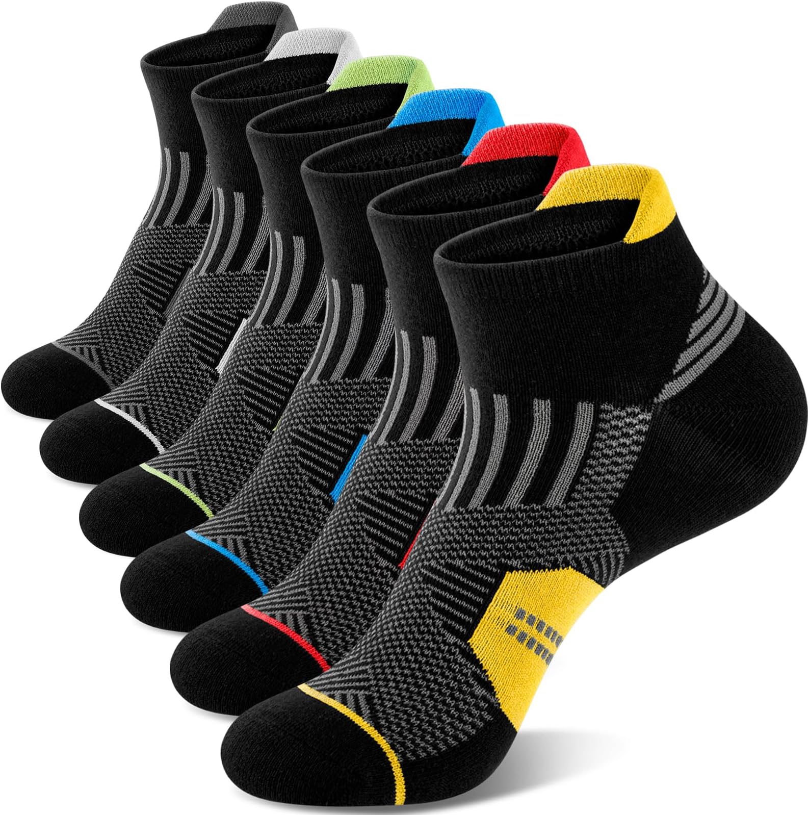 – Mens Trainer Socks, Cotton Ankle Socks for Men Women, Breathable Sports Sock for Running, Walking, gym, Multipack (6/12 Pairs)