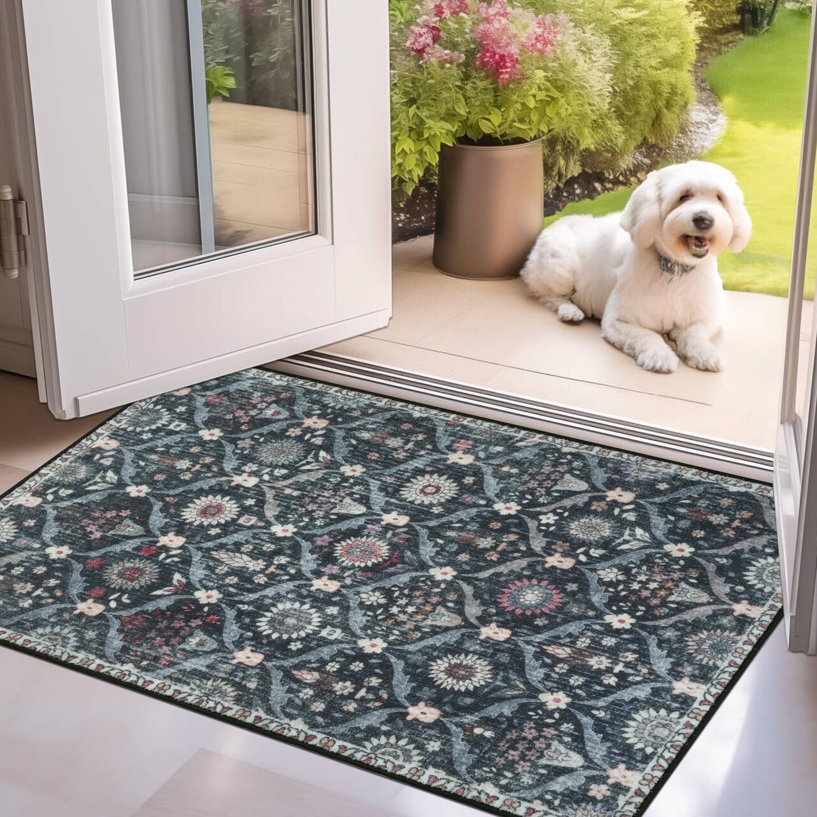 Paillasson d'intérieur ultra absorbant résistant à la saleté et tapis de porte lavable Cekene