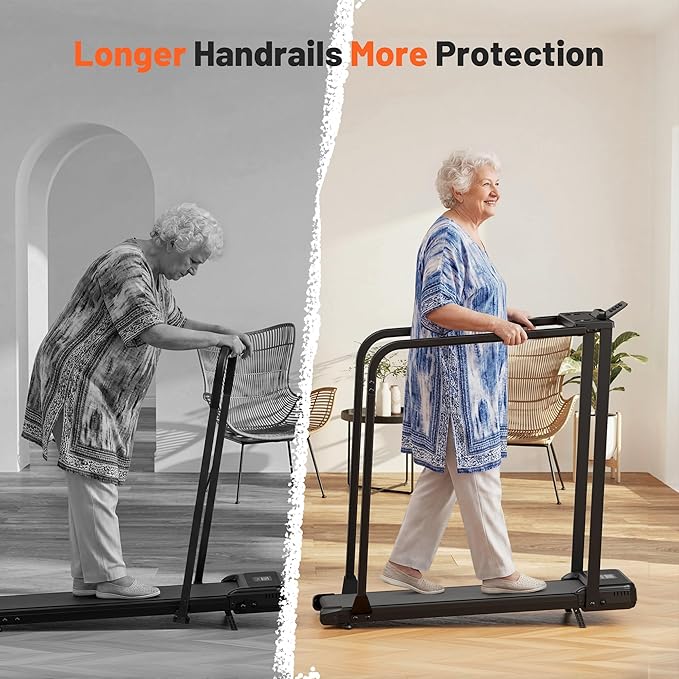 Caminadora Eléctrica Plegable con Inclinación Negra Mate miniatura 3