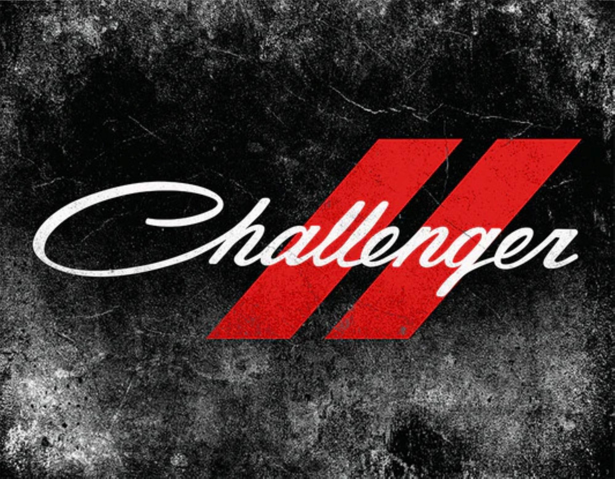 Amazon.com: Dodge Challenger Script Logo Metal Wall Sign - Script