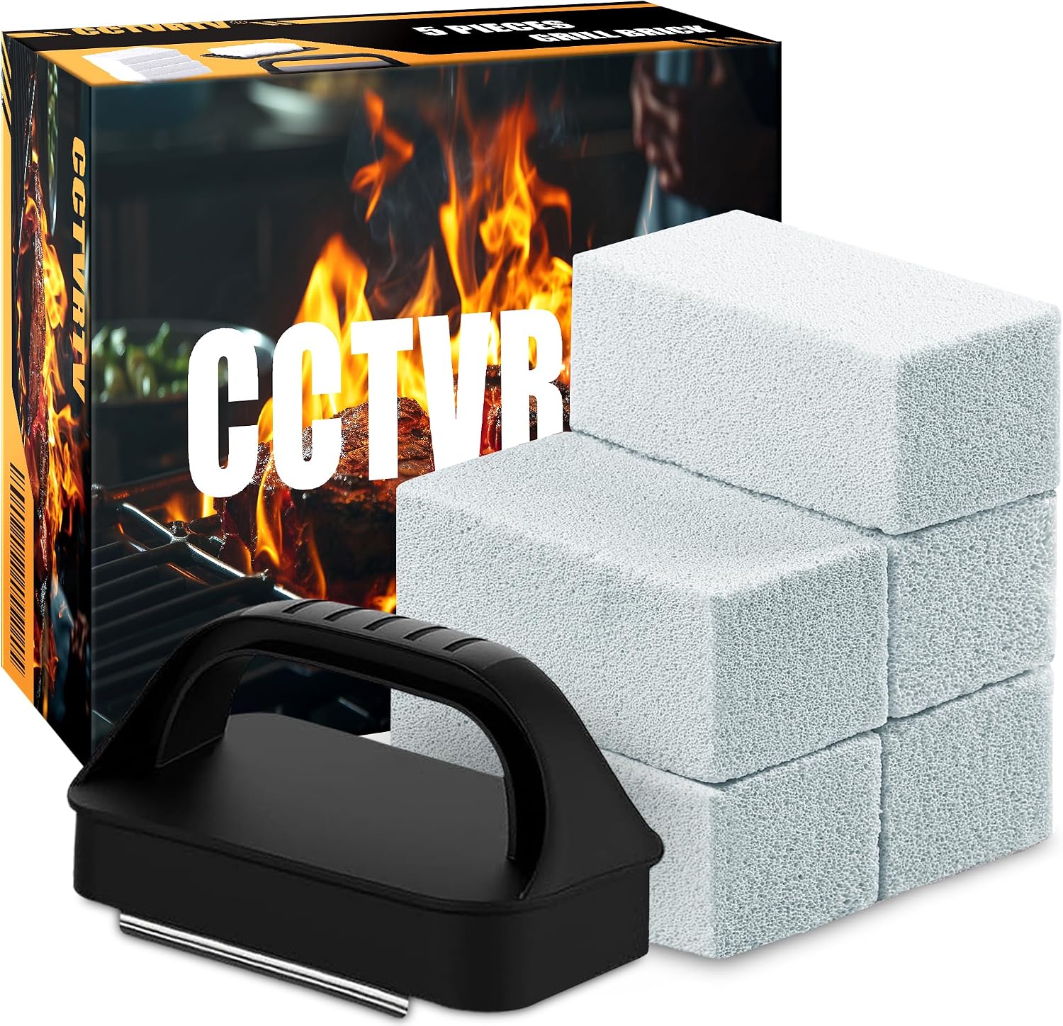 Heavy Duty Griddle Cleaning Brick with Handle