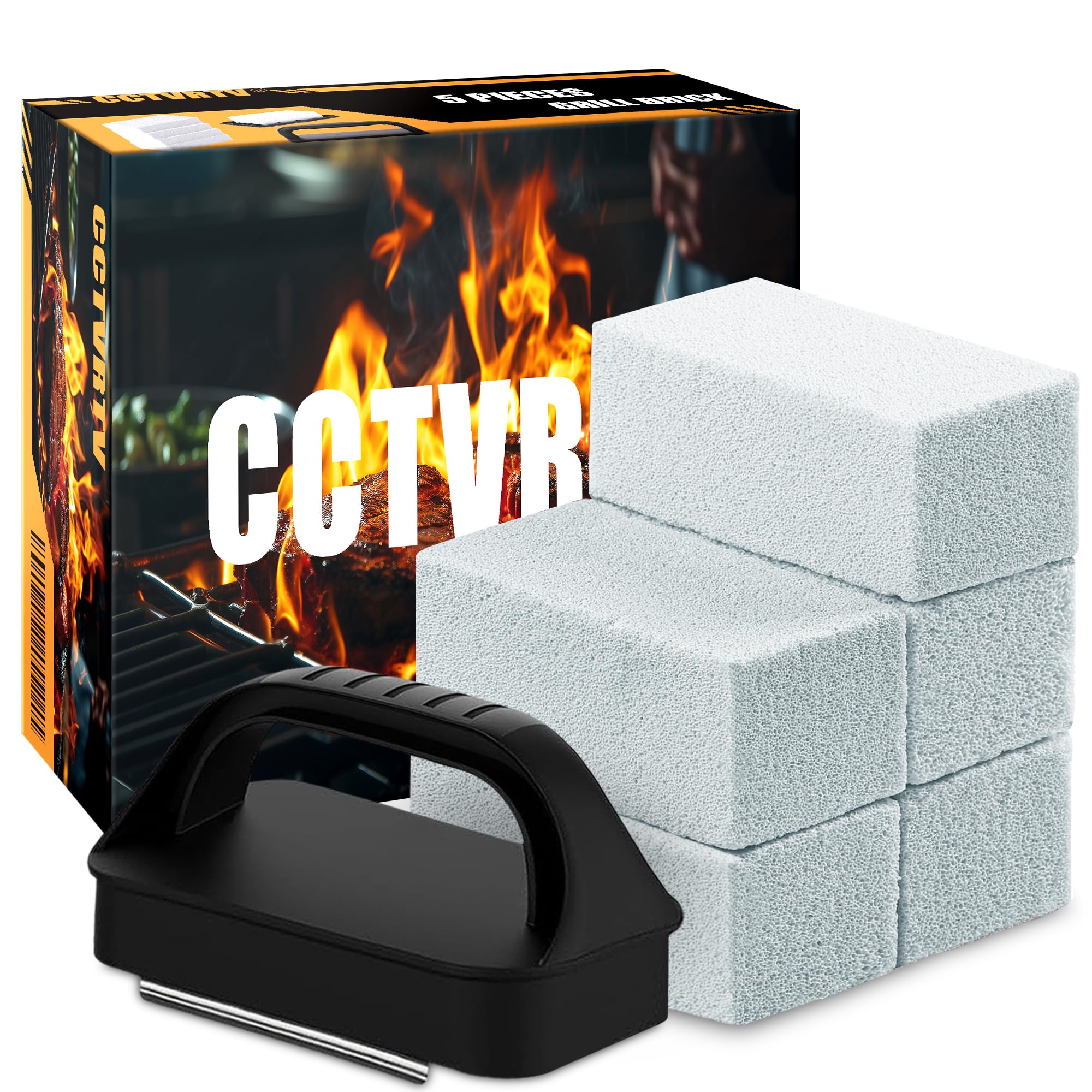 Commercial Grade Heavy Duty Griddle Cleaning Brick with Handle