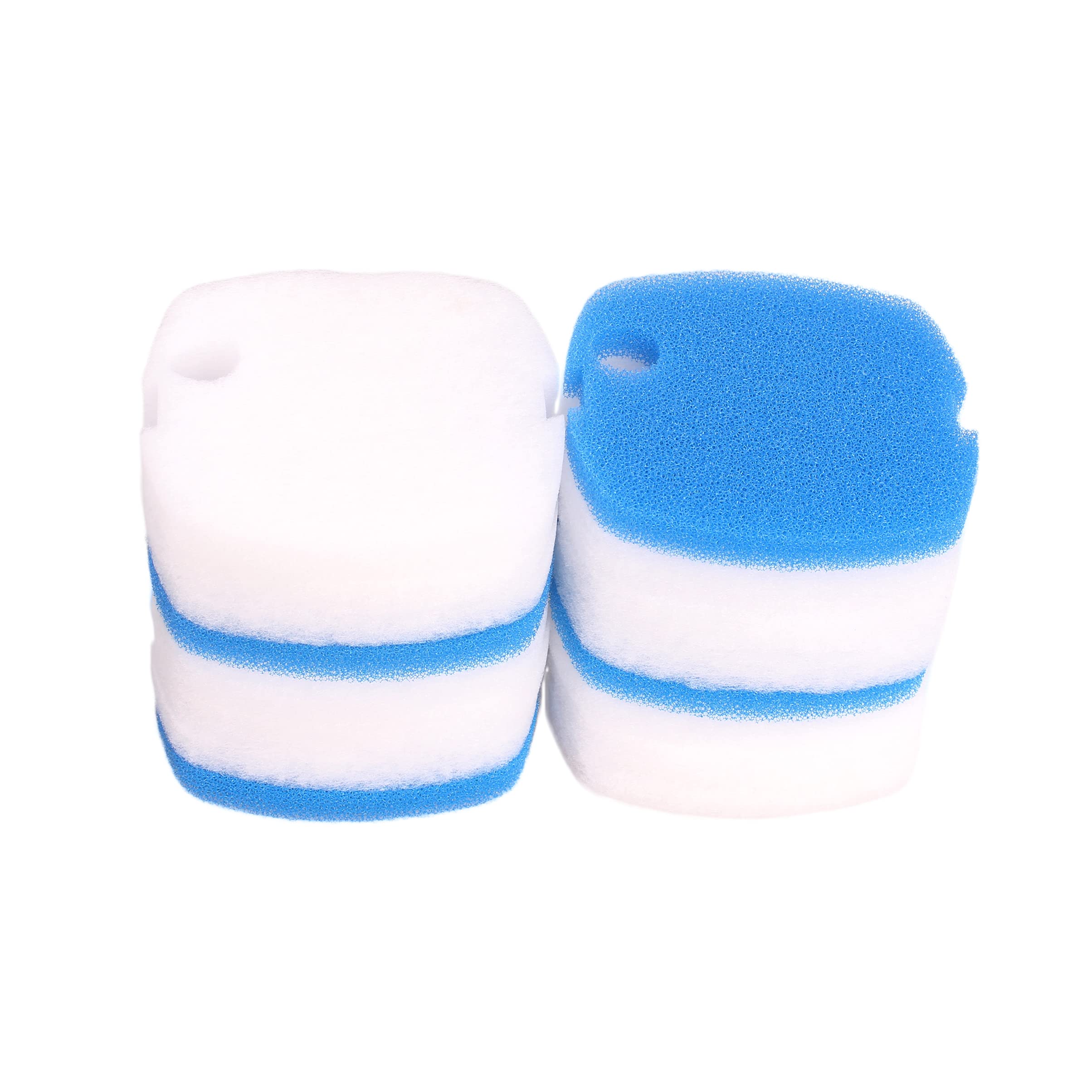 Compatible Mousse Filtrant Coussins de Ouate pour Sunsun HW 302/505A (12x Blanc, 4x Bleu)