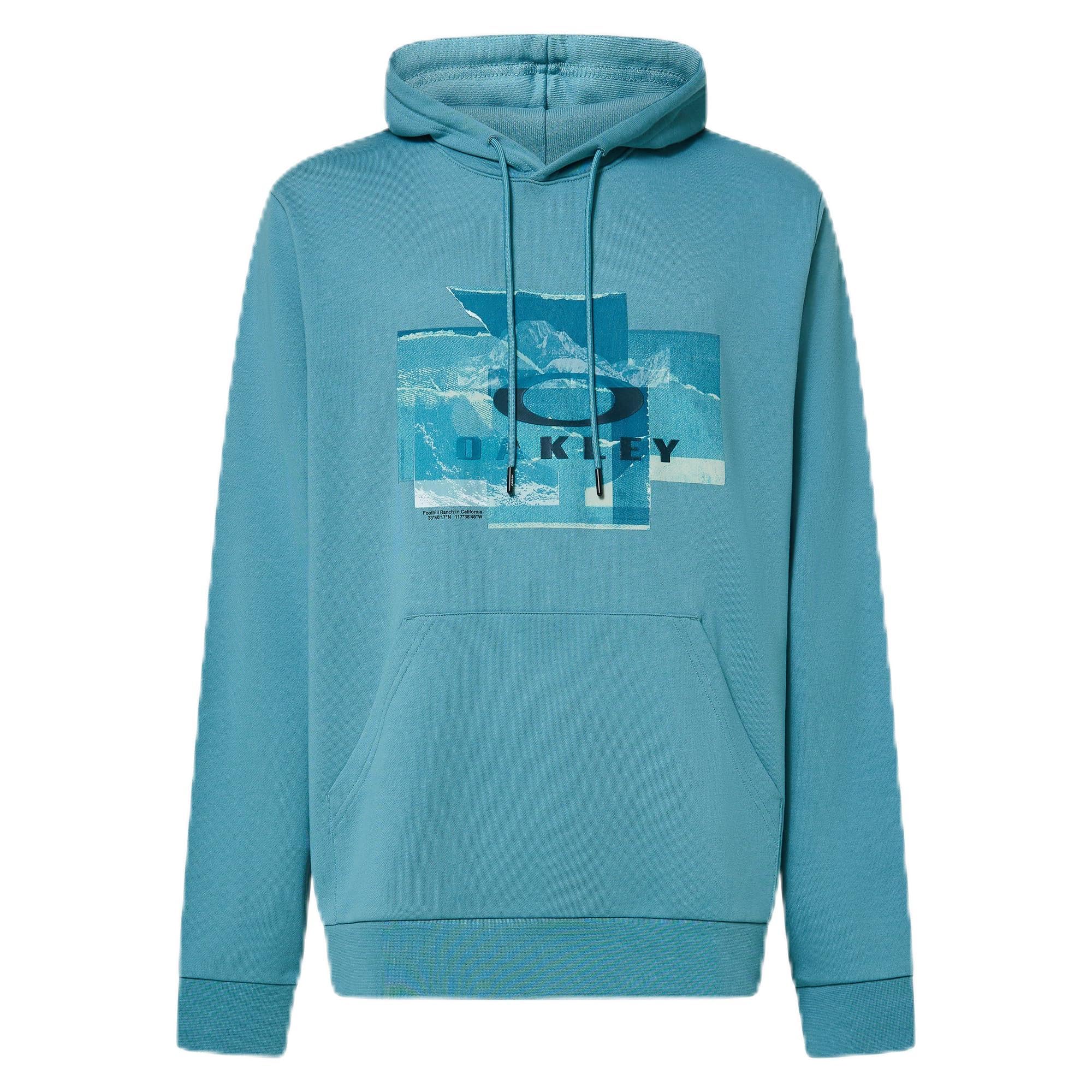 Oakley Men's Mountain Camo Hoodie, Dark Pacific, L