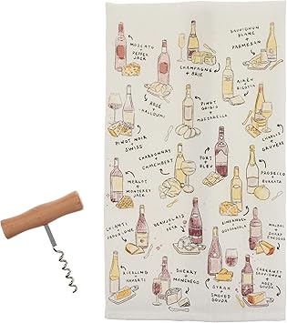 Mud Pie Wine Print Towel - Thumbnail 2