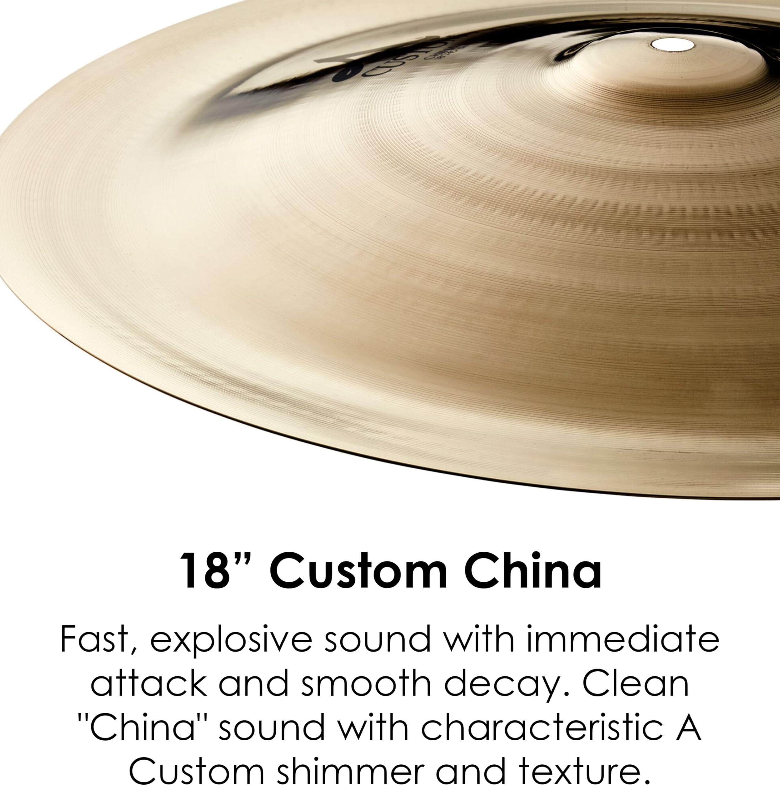 Zildjian A Custom Series - 18 Zoll China Cymbal - Brilliant finish