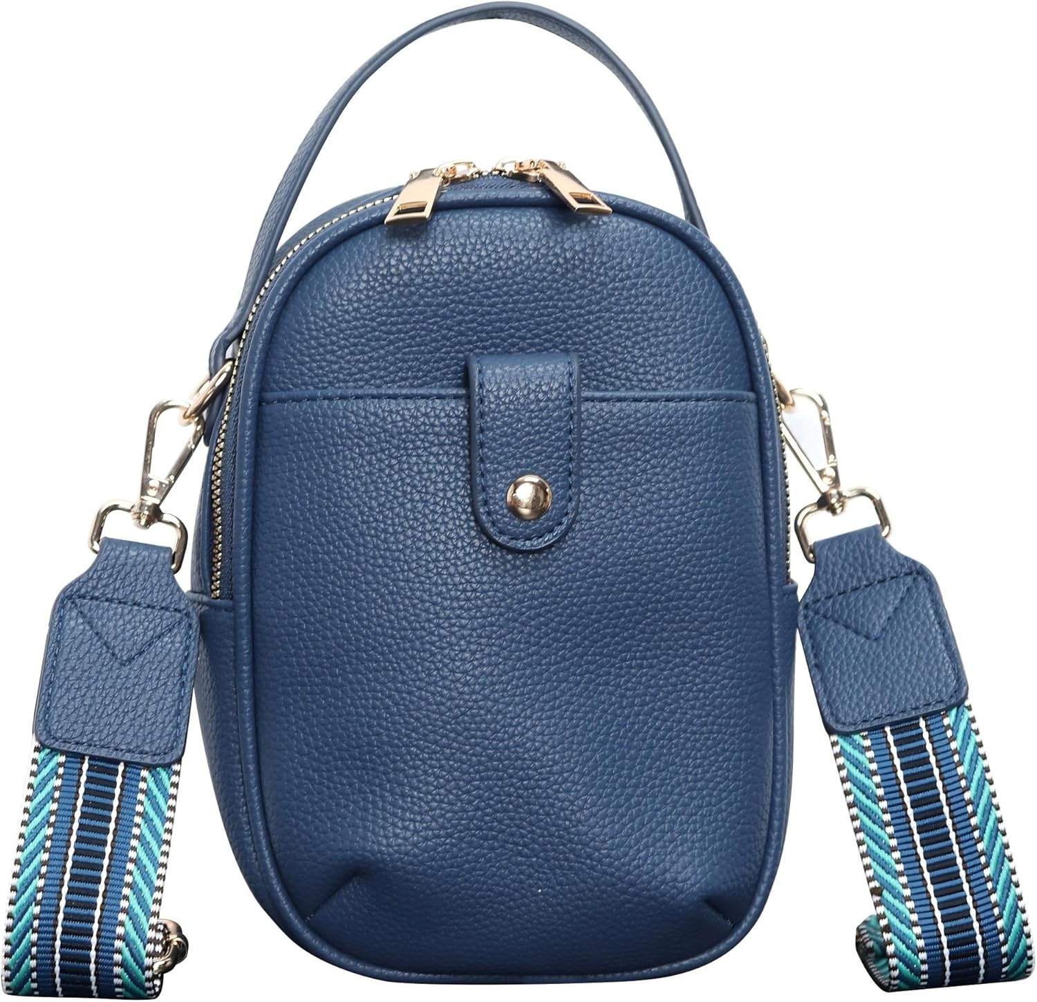 Vegan Leather Crossbody Bag for Women, Multi Compartment Lightweight Shoulder Purse, Casual Daily Crossbody Bag