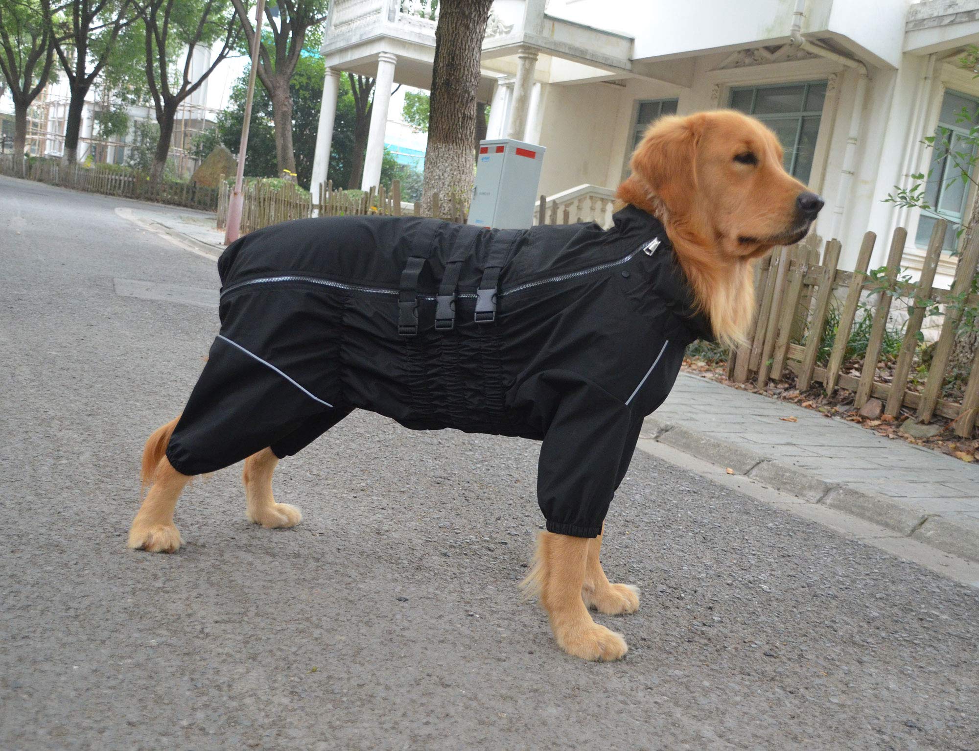 Chaqueta Impermeable para Perros, Chaqueta Impermeable Ligera Reflectante de Seguridad para Perro, Resistente al Viento, a Prueba de Nieve, Chaleco para Perros Corgis, Perros Salchicha, Perros