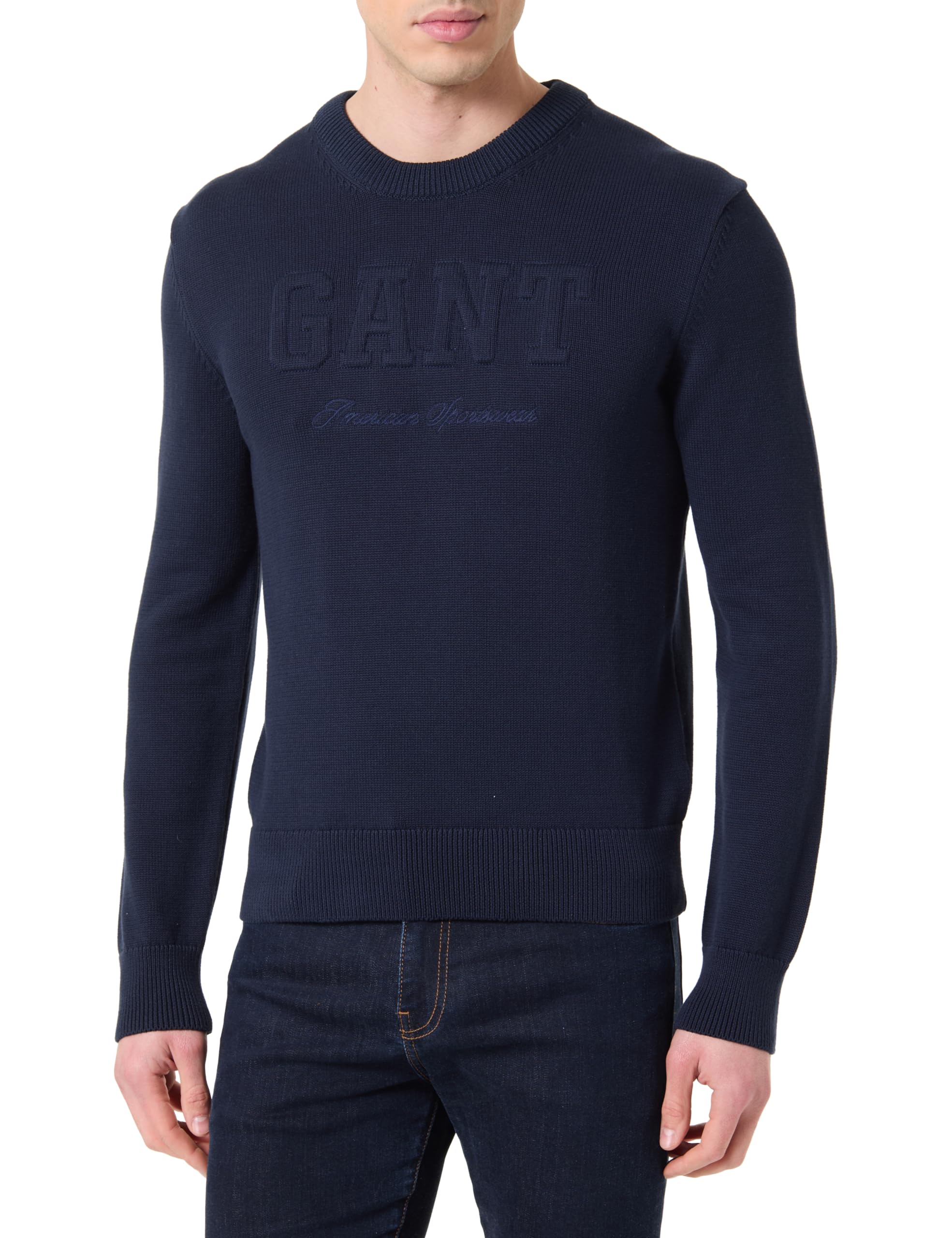 GANT Tonal Graphic C-Neck Suter Pulver Hombre (Pack de 1)