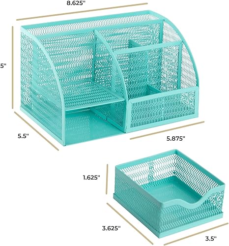 Miniatura 6 de Blu Monaco - Organizador de escritorio, pequeño, con cajón