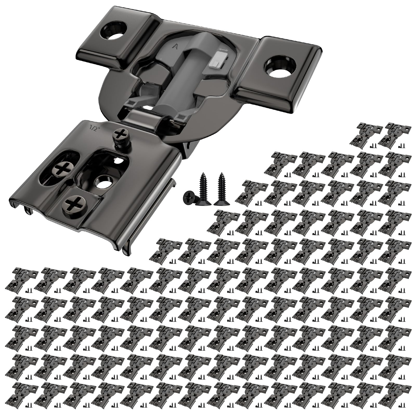 Mousike Soft Close Hinges - 40 Pack for Kitchen Cabinets -18
